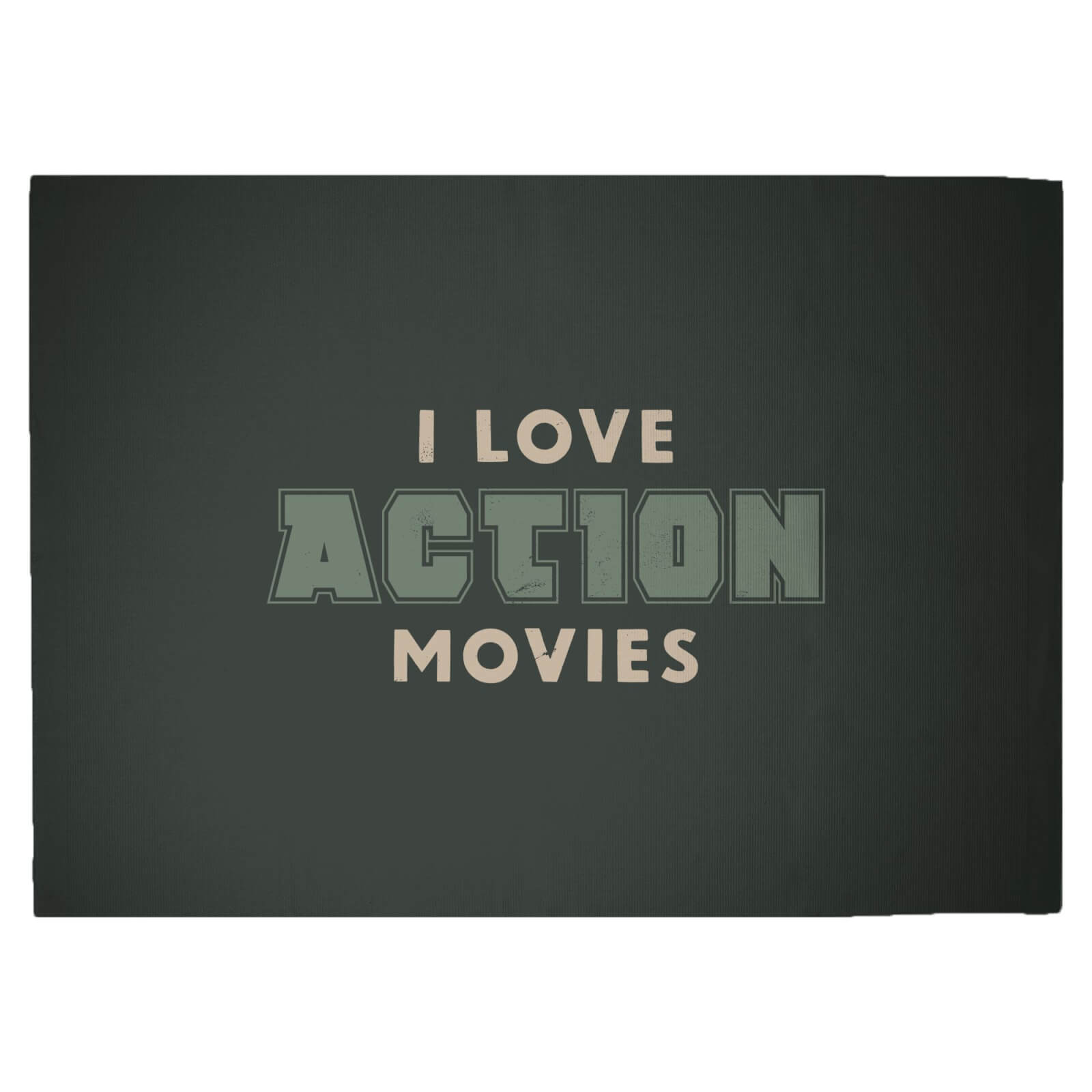 I Love Action Movies Woven Rug - Large