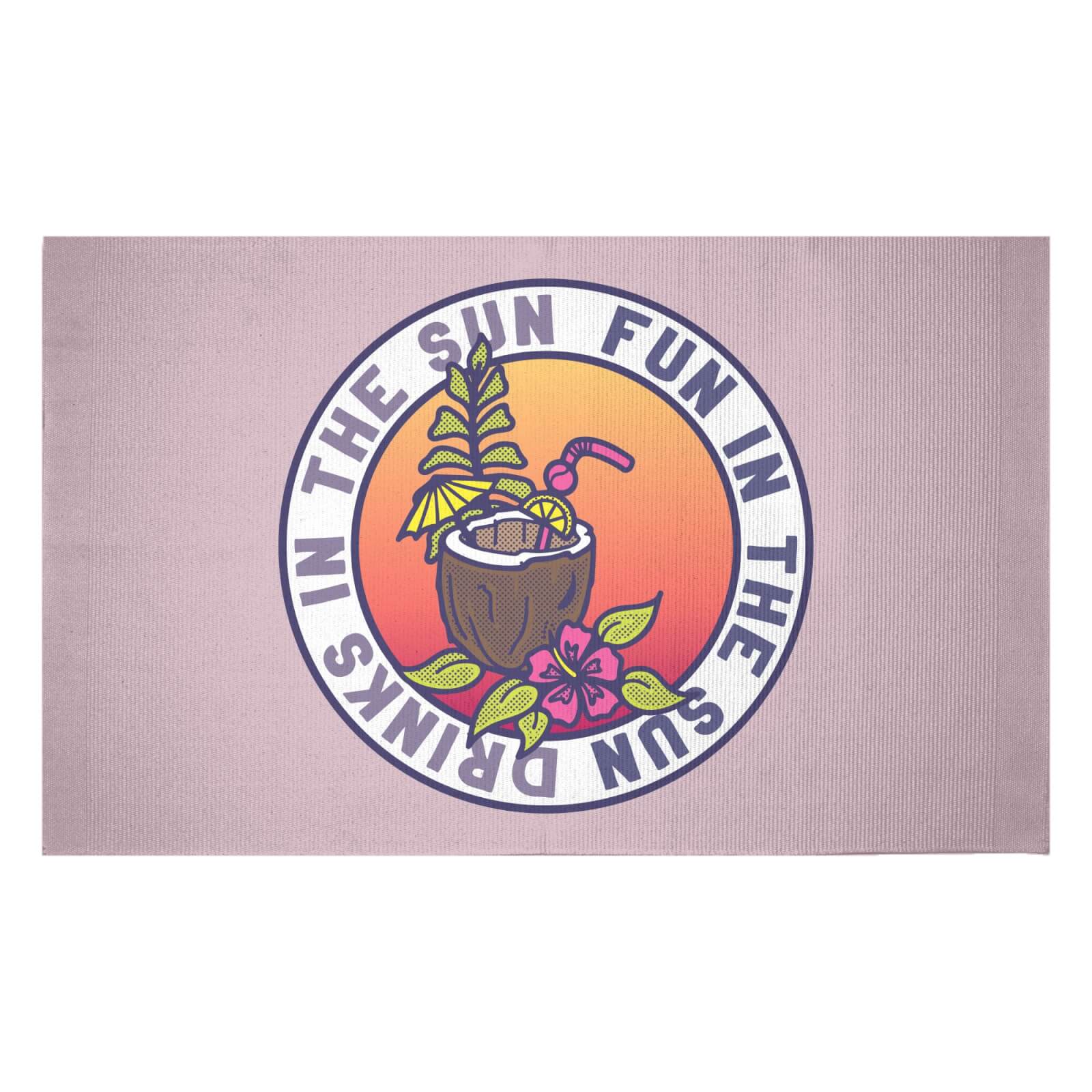 Fun In The Sun Drinks In The Sun Woven Rug - Small