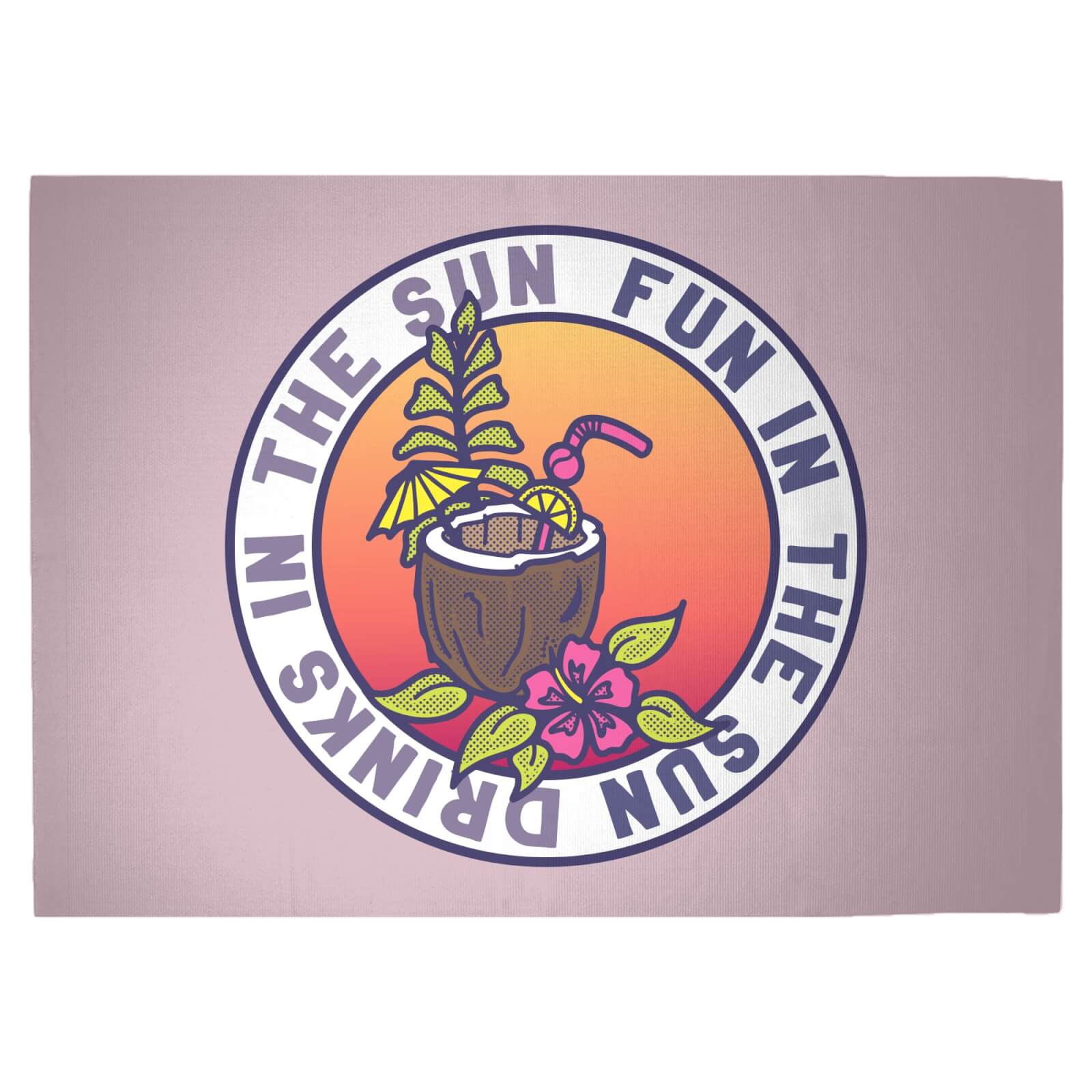 Fun In The Sun Drinks In The Sun Woven Rug - Large