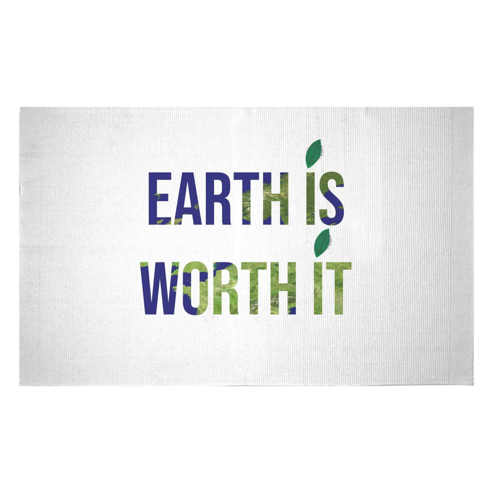 Earth Is Worth It Woven Rug - Small