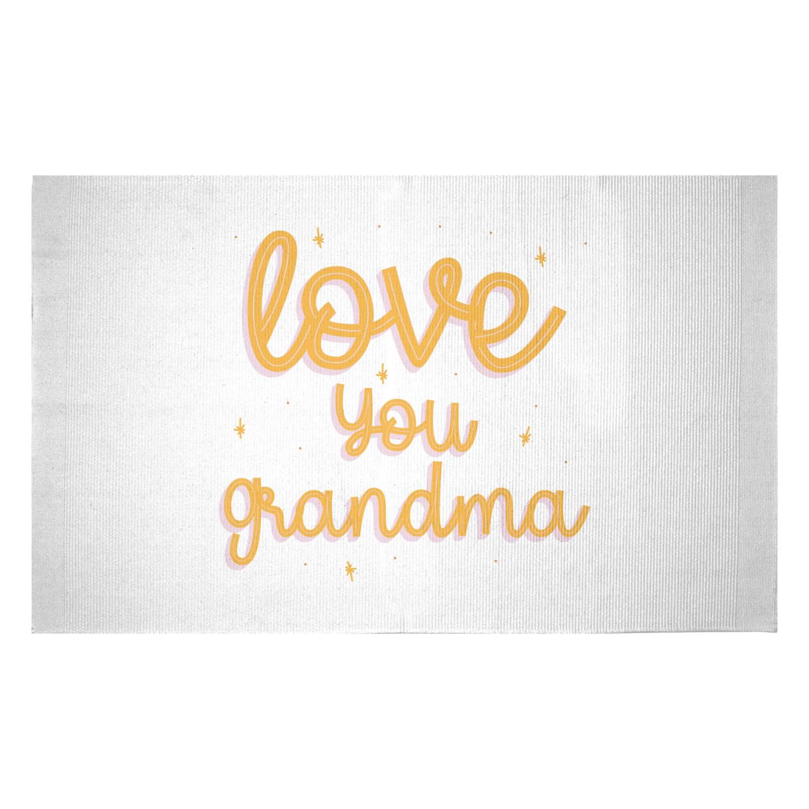 Love You Grandma Woven Rug - Small