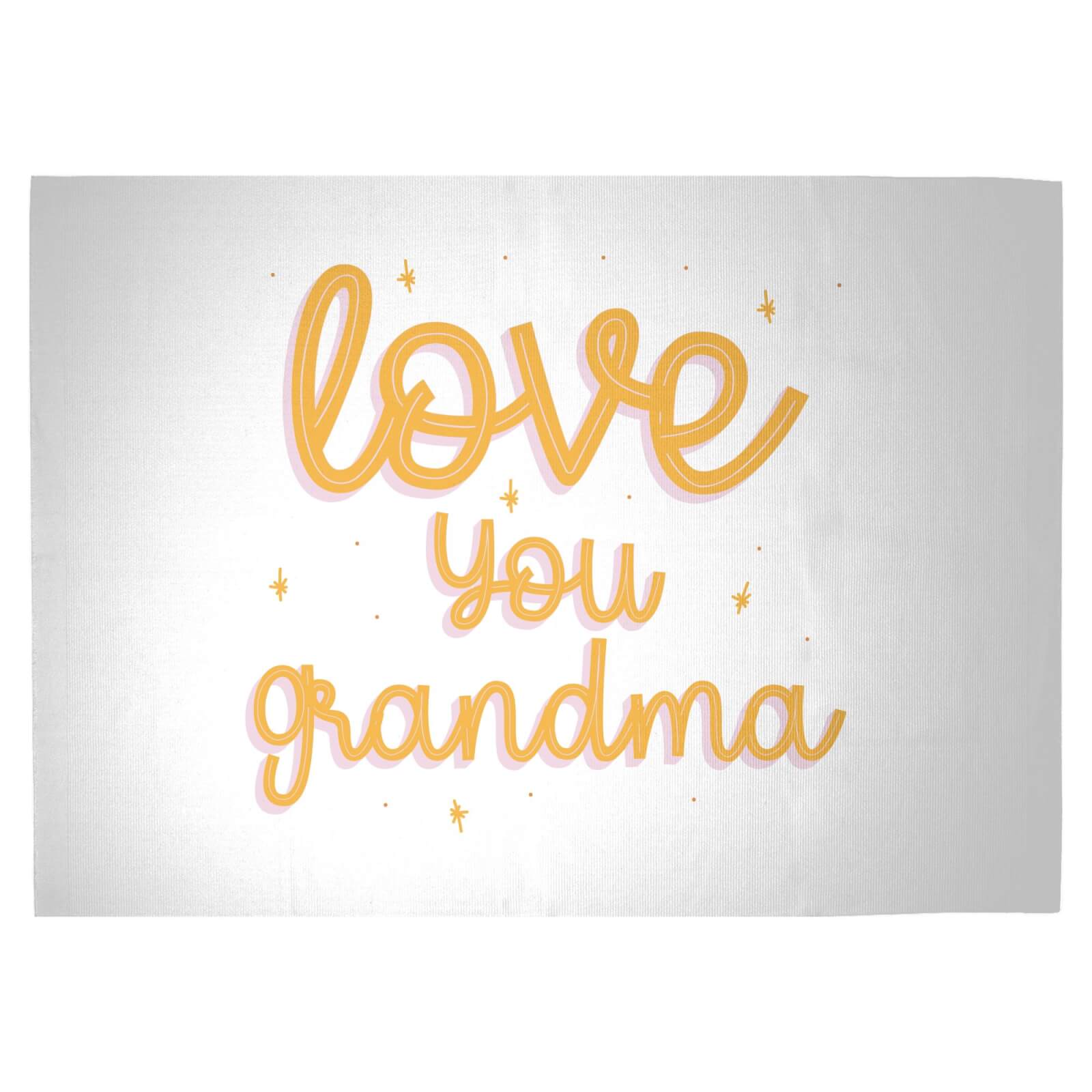 Love You Grandma Woven Rug - Large