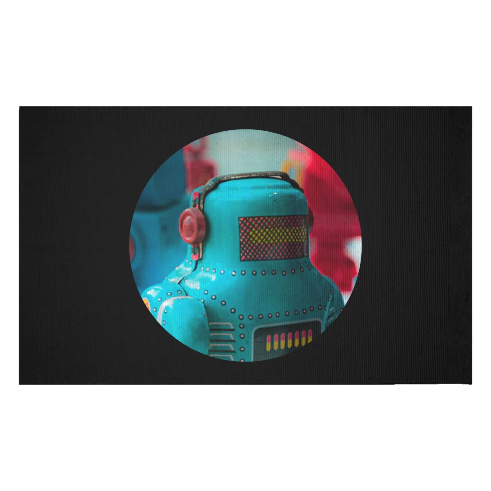 Retro Robot Woven Rug - Small