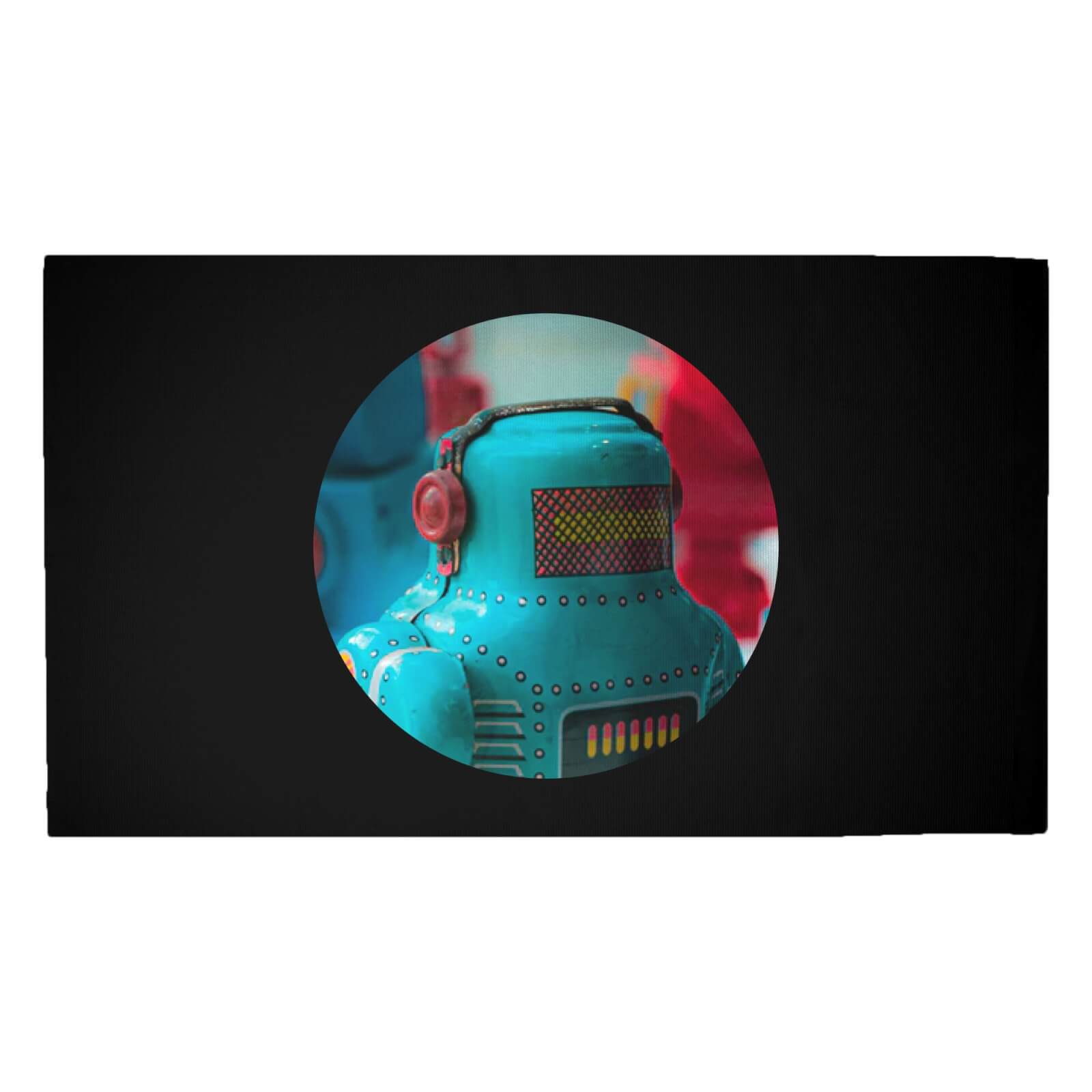 Retro Robot Woven Rug - Medium