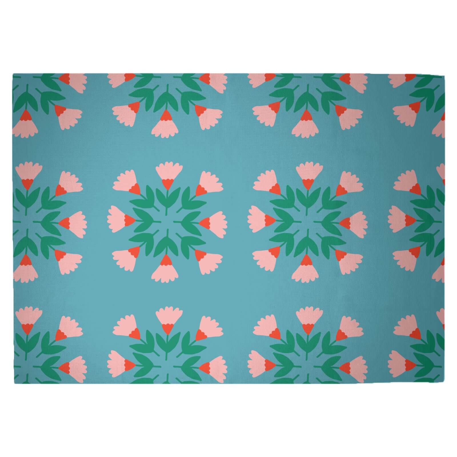 Circle Bunch Florals Woven Rug - Large