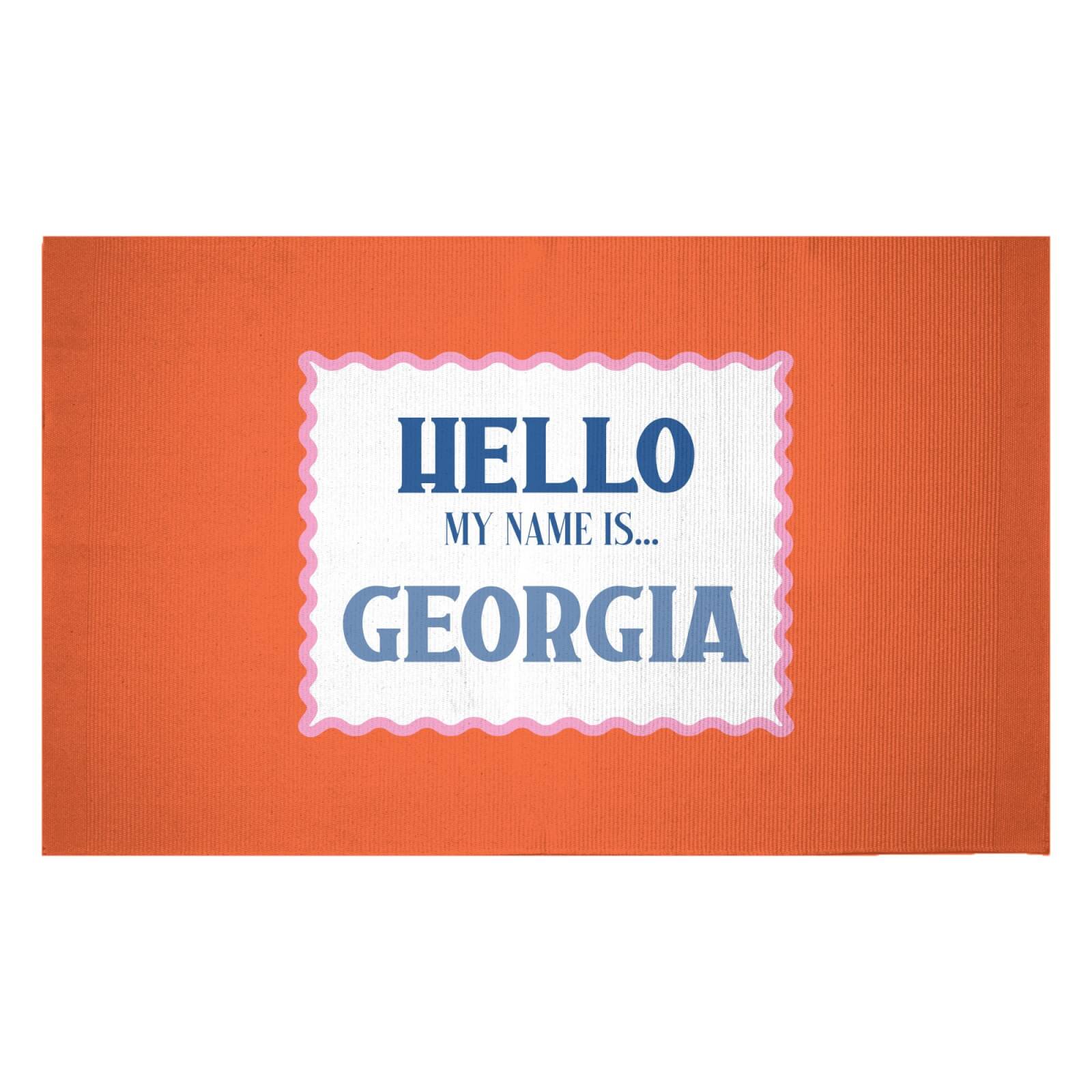 Hello, My Name Is Georgia Woven Rug - Small