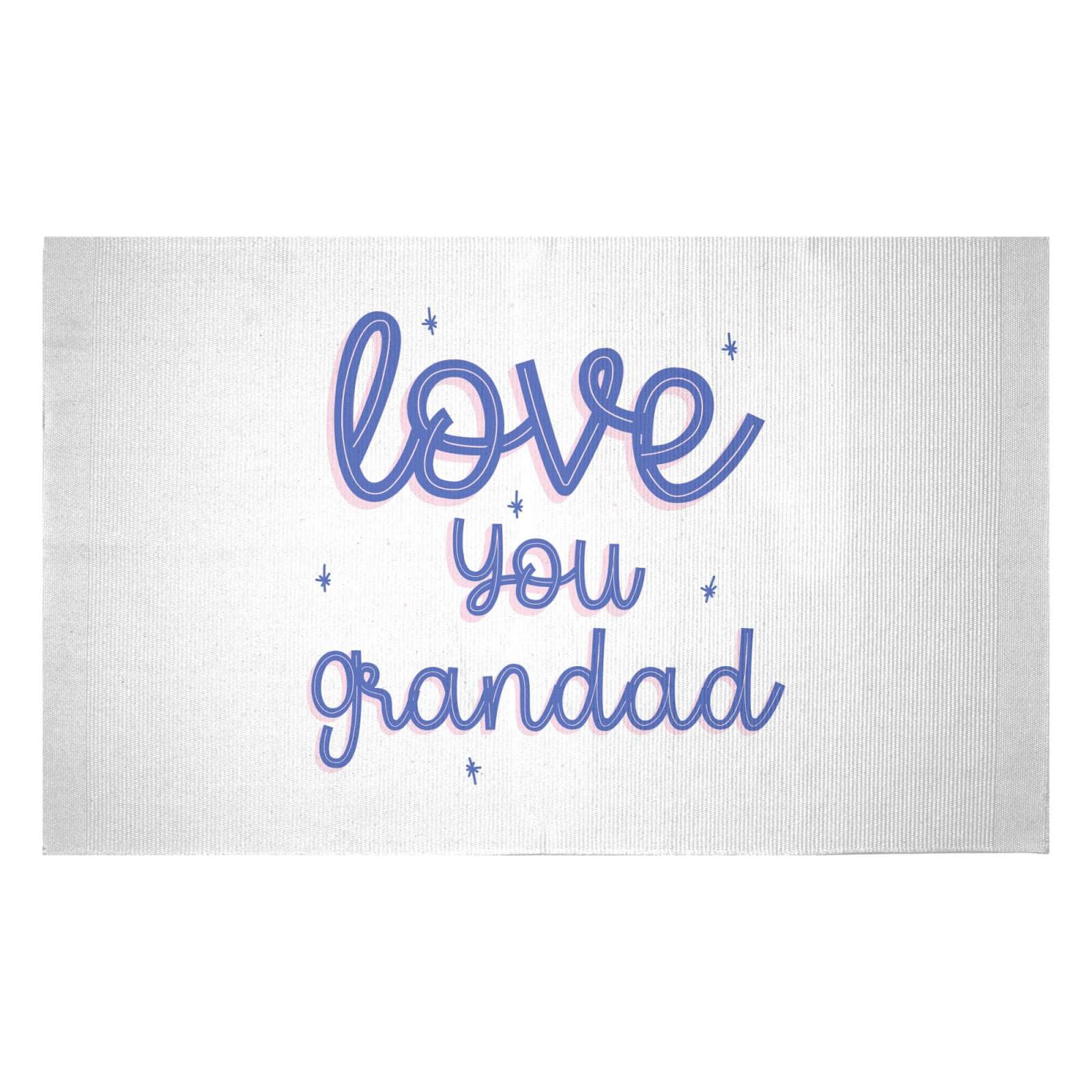 Love You Grandad Woven Rug - Small