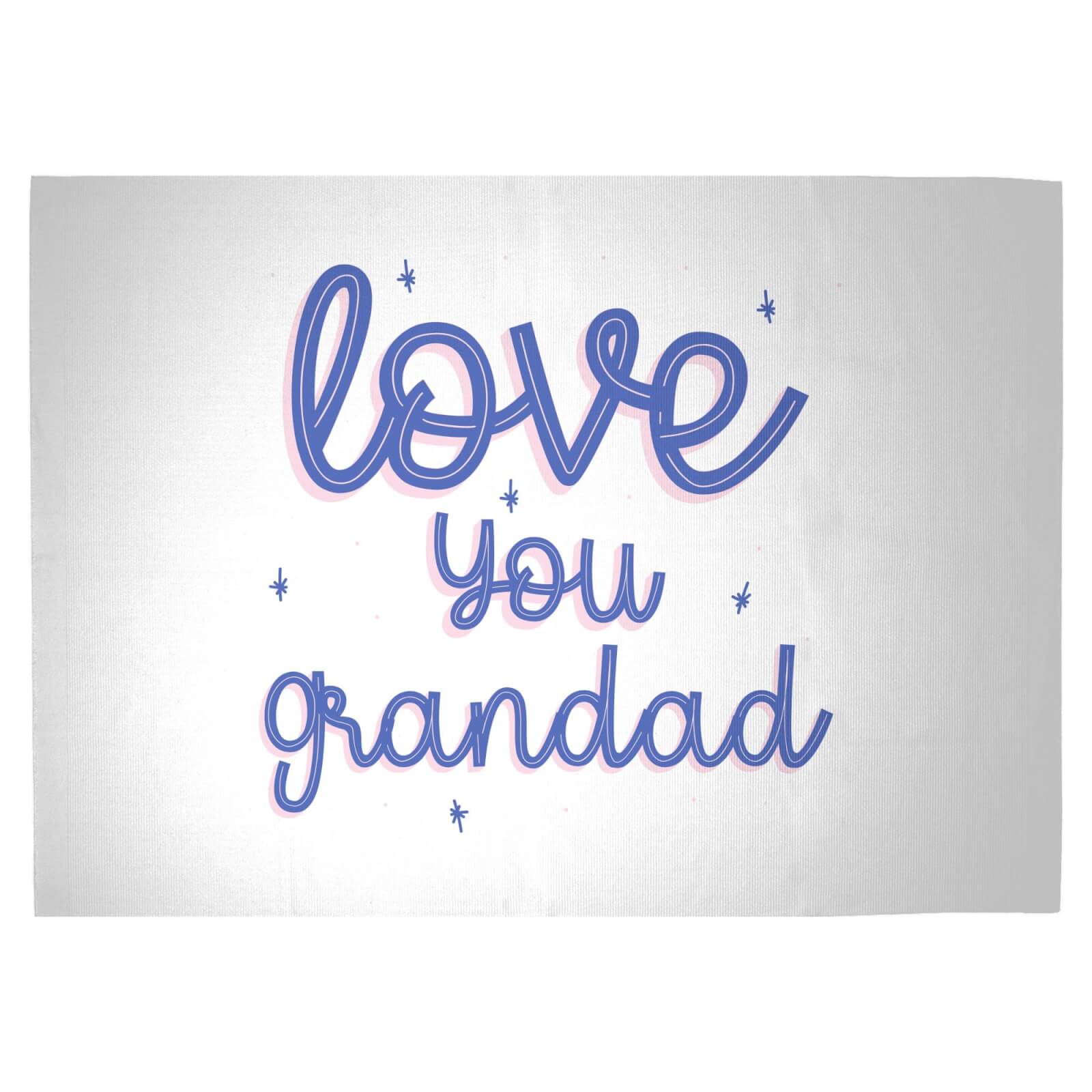 Love You Grandad Woven Rug - Large