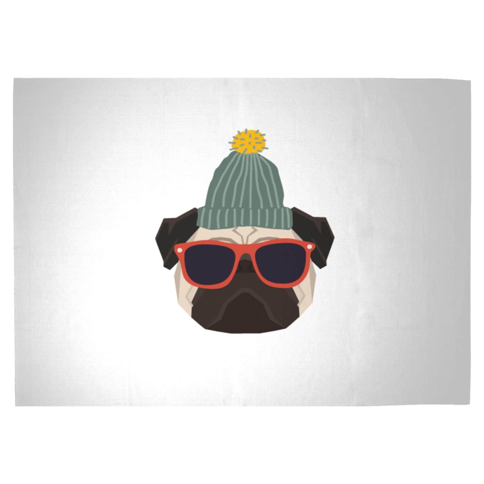 Cool Pug Woven Rug - Large