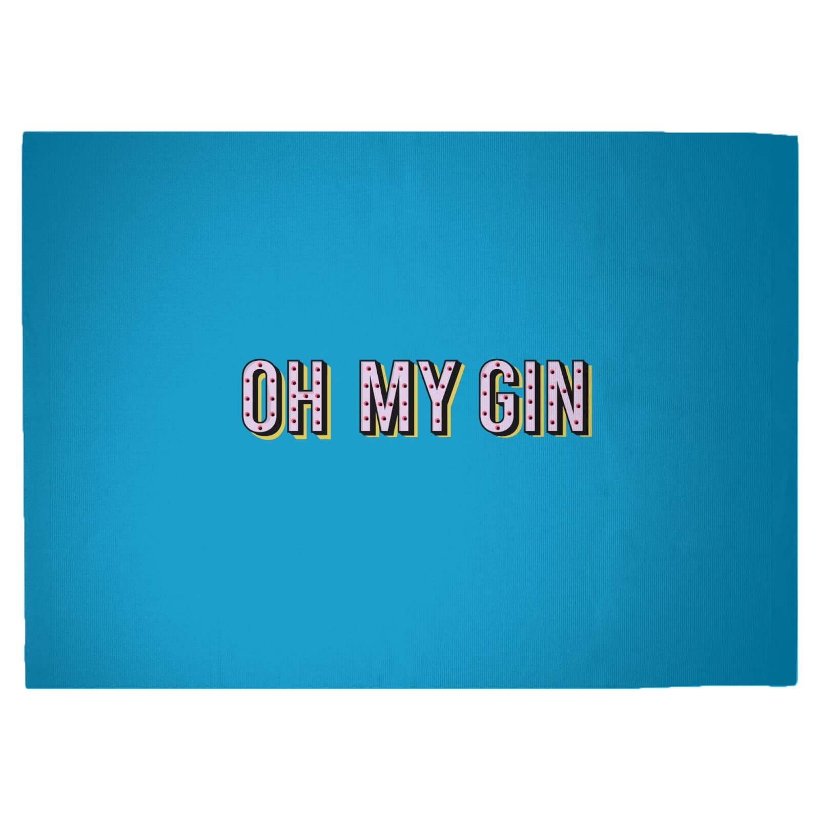 Oh My Gin Blue Woven Rug - Large