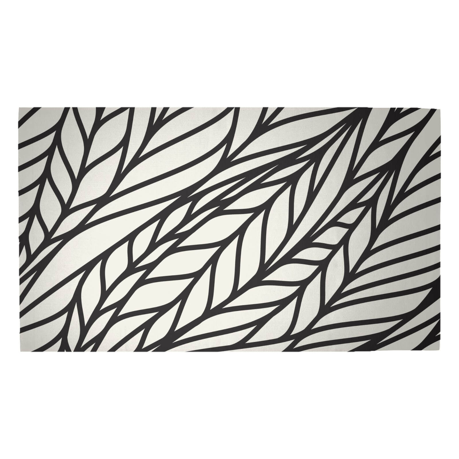 Leave Veins Woven Rug - Medium