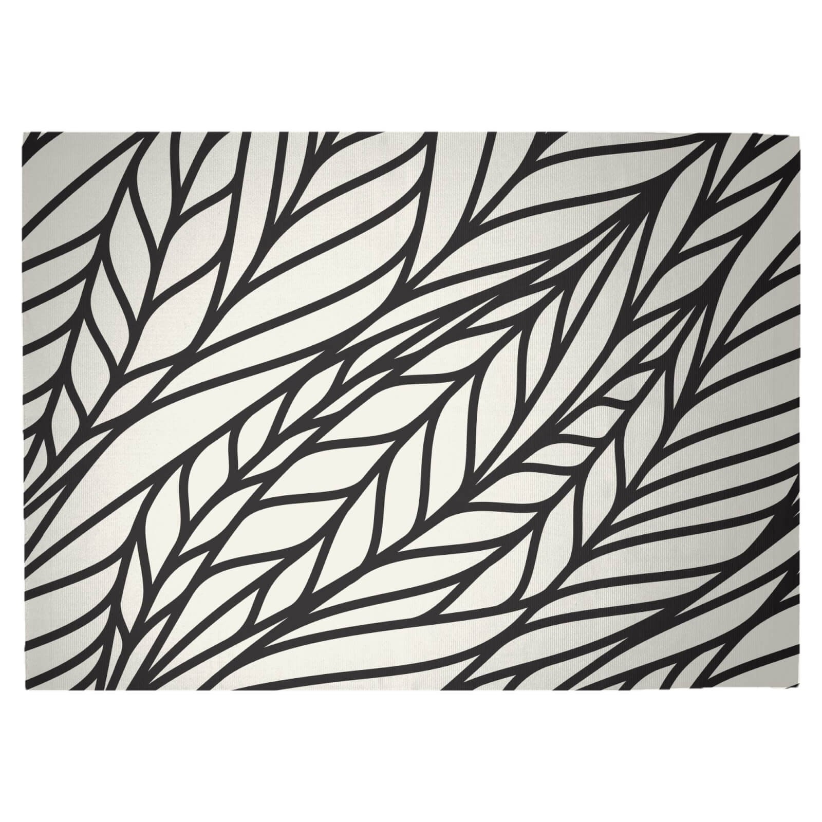 Leave Veins Woven Rug - Large