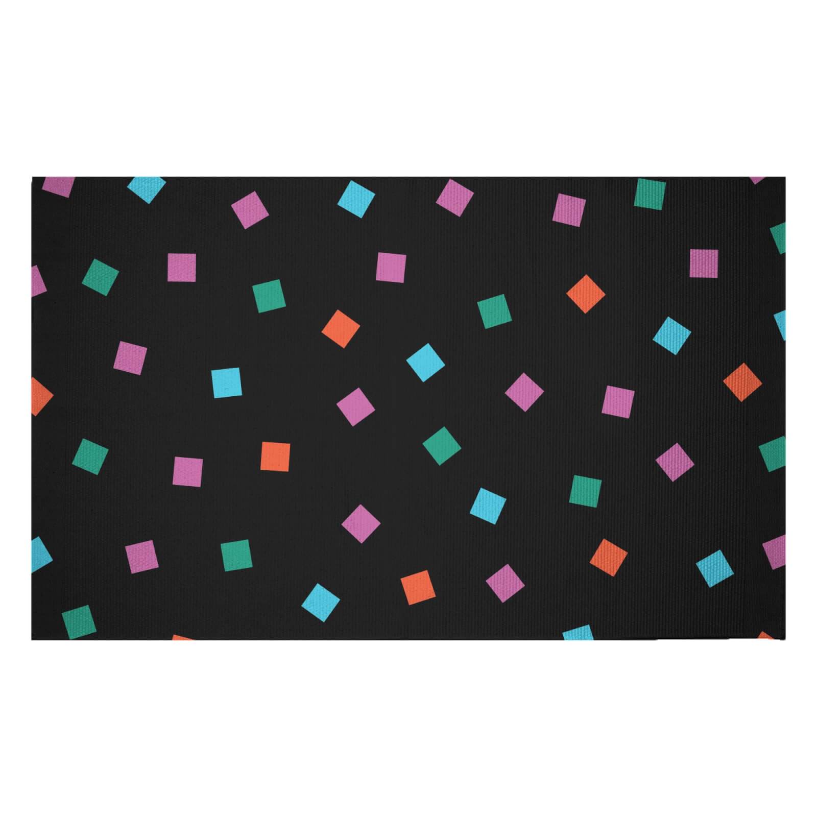 Rainbow Bold Blocks Woven Rug - Small