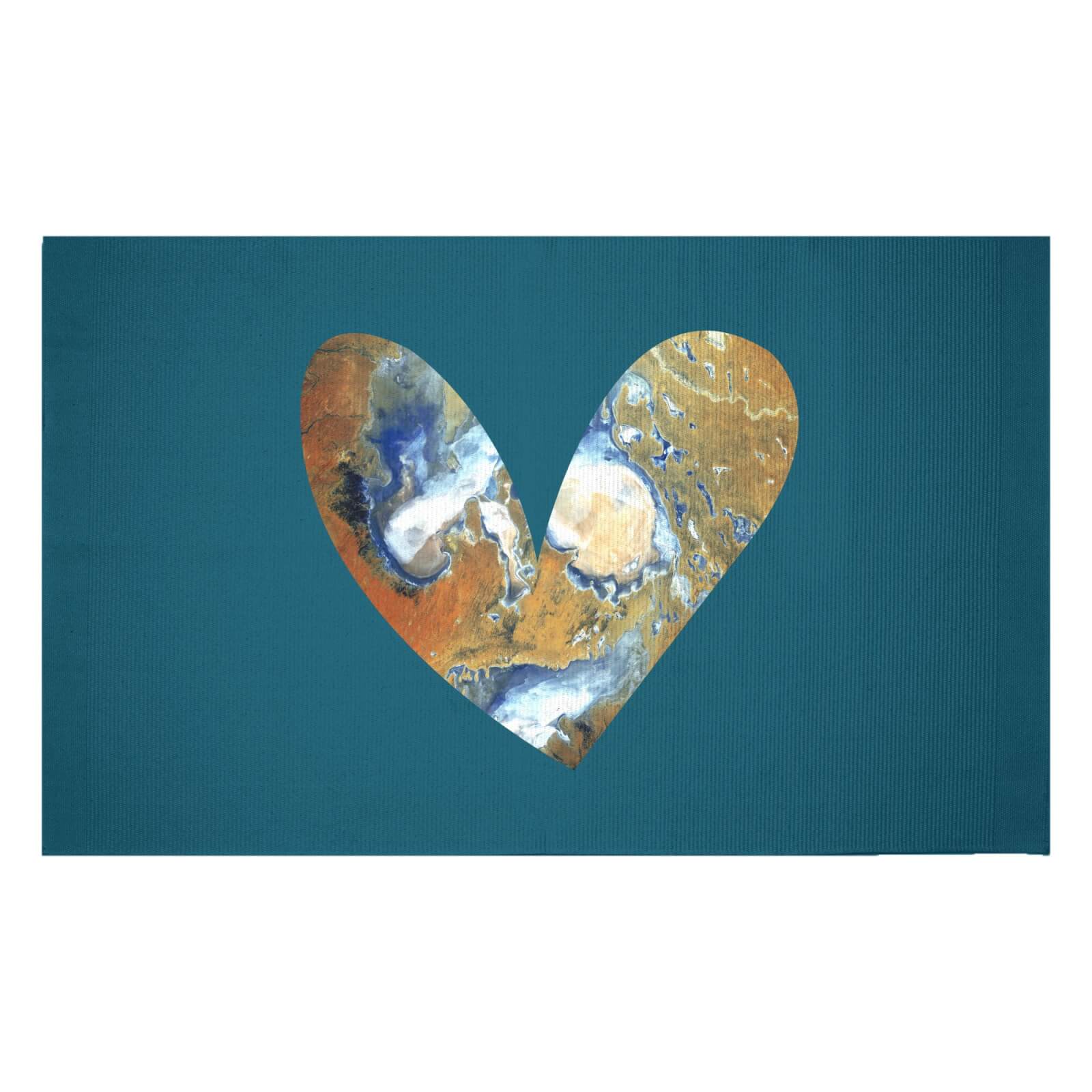 Heart Earth Woven Rug - Small