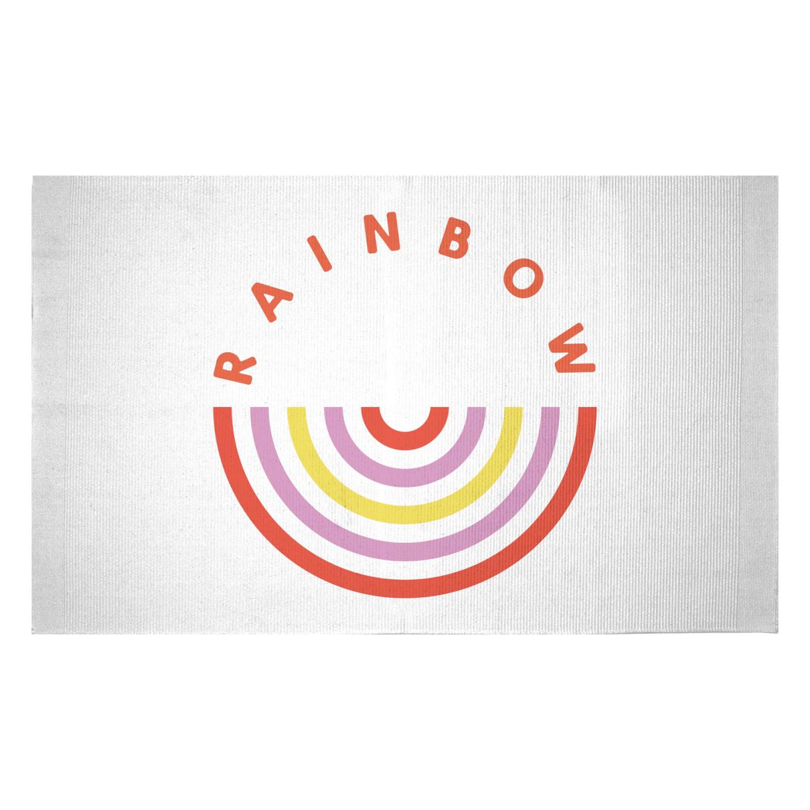 Upside Down Rainbow Woven Rug - Small