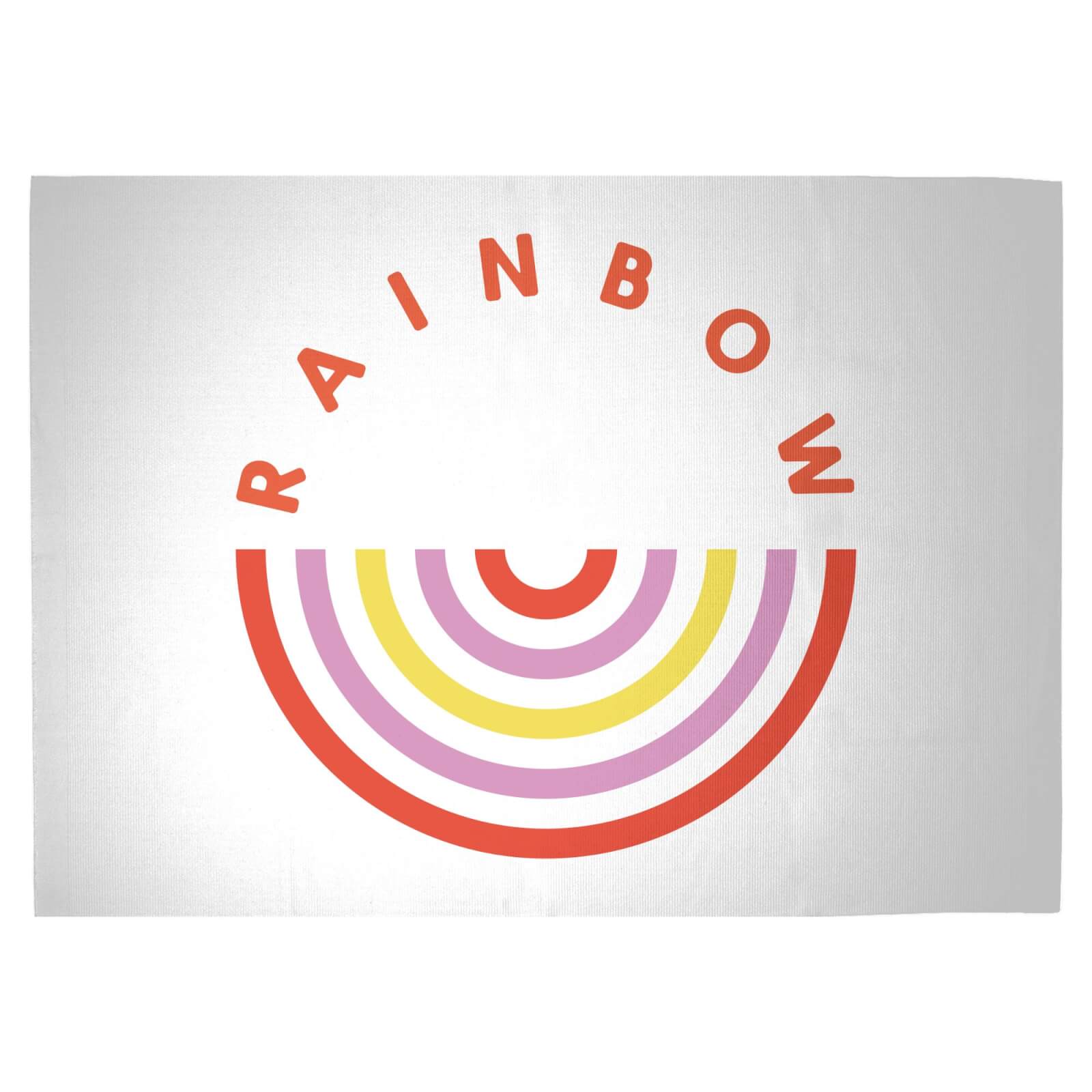 Upside Down Rainbow Woven Rug - Large