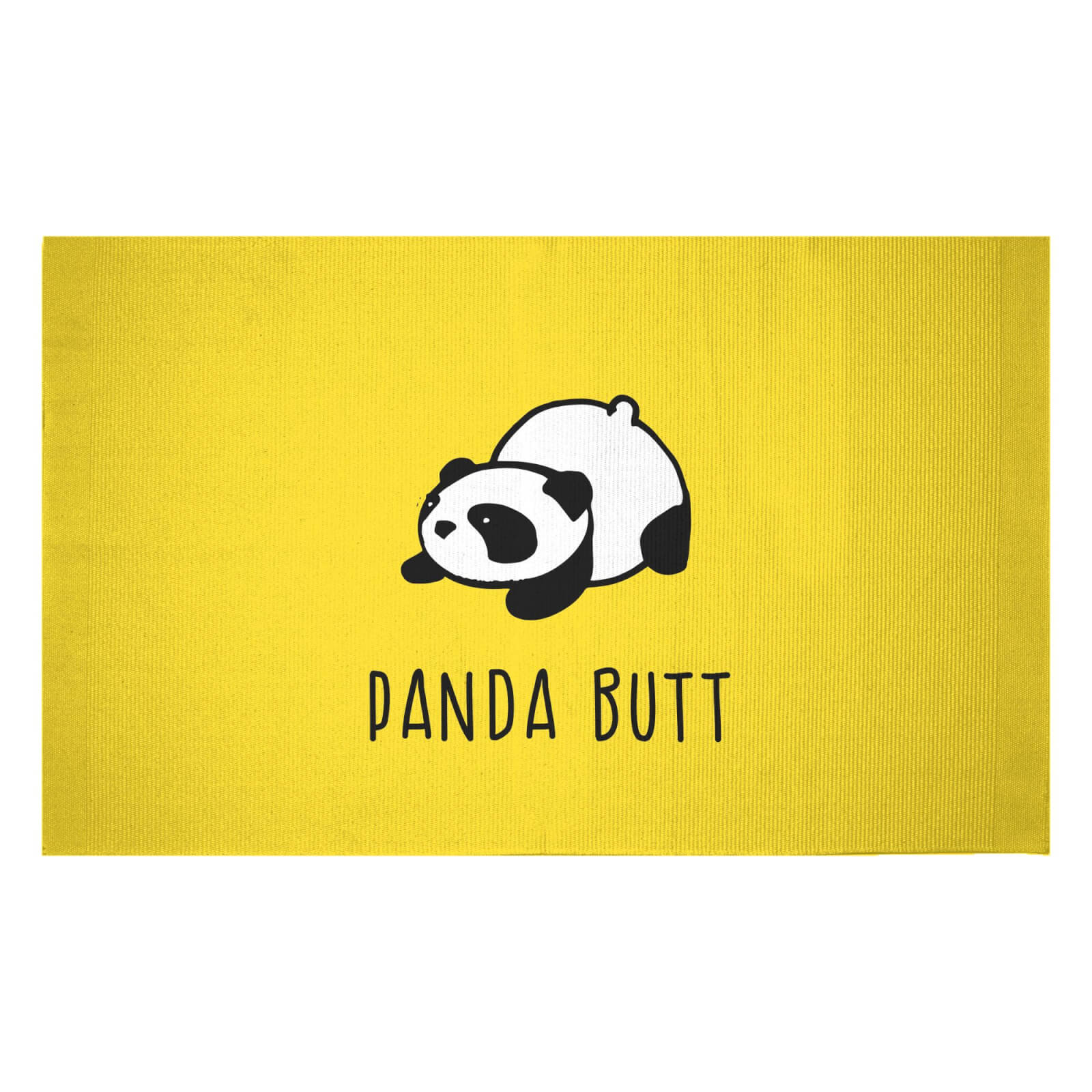 Panda Butt Woven Rug - Small