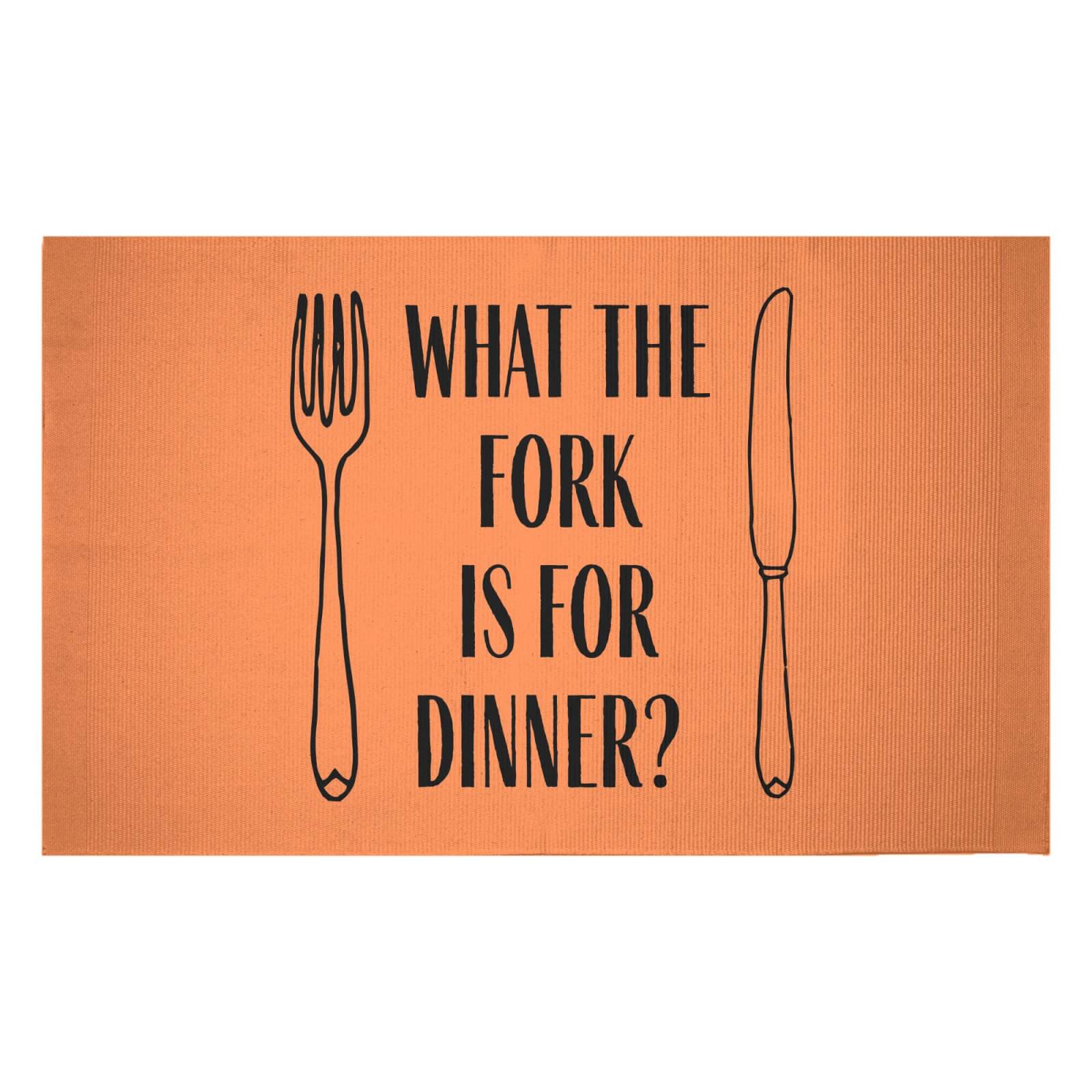 What The Fork Is For Dinner? Woven Rug - Small
