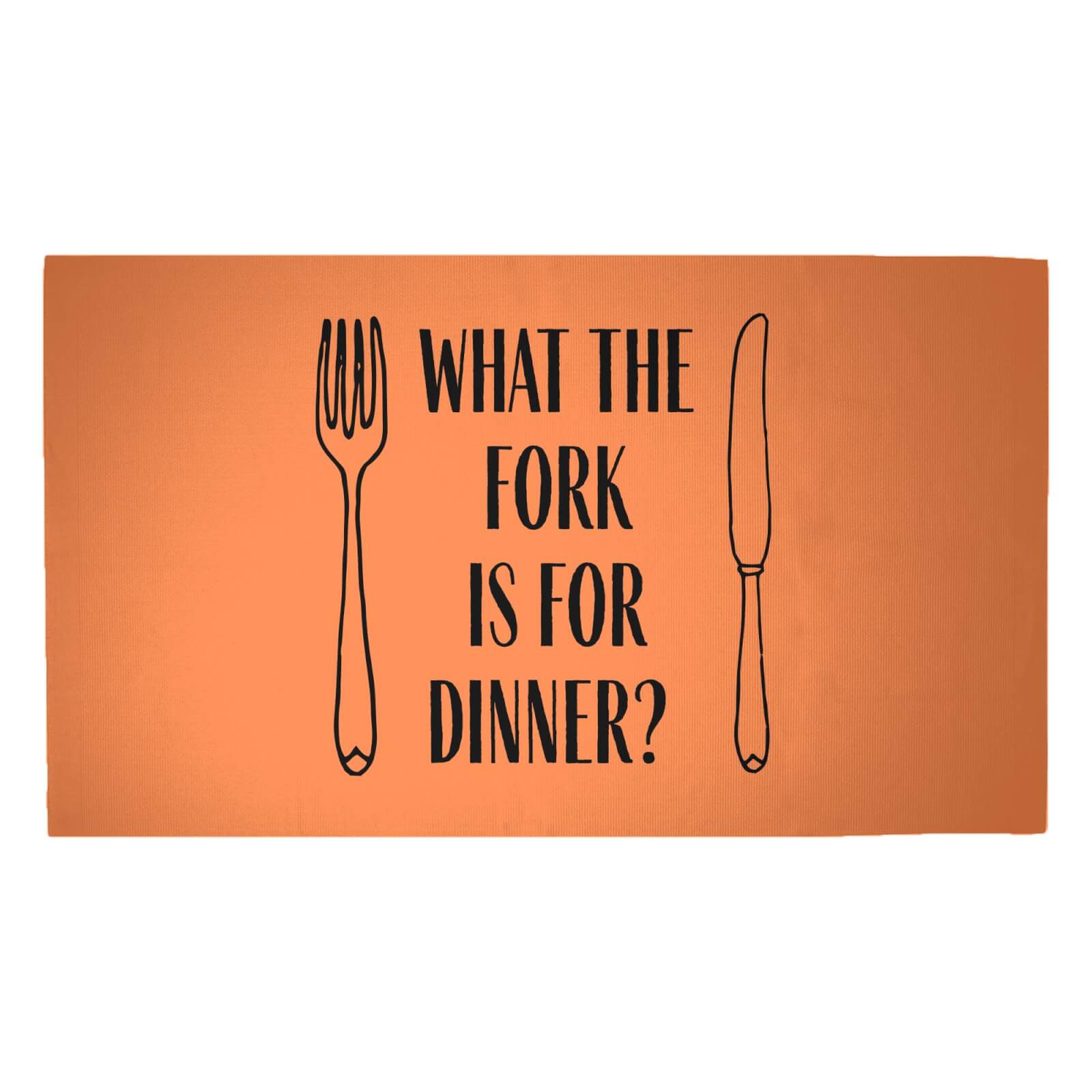 What The Fork Is For Dinner? Woven Rug - Medium