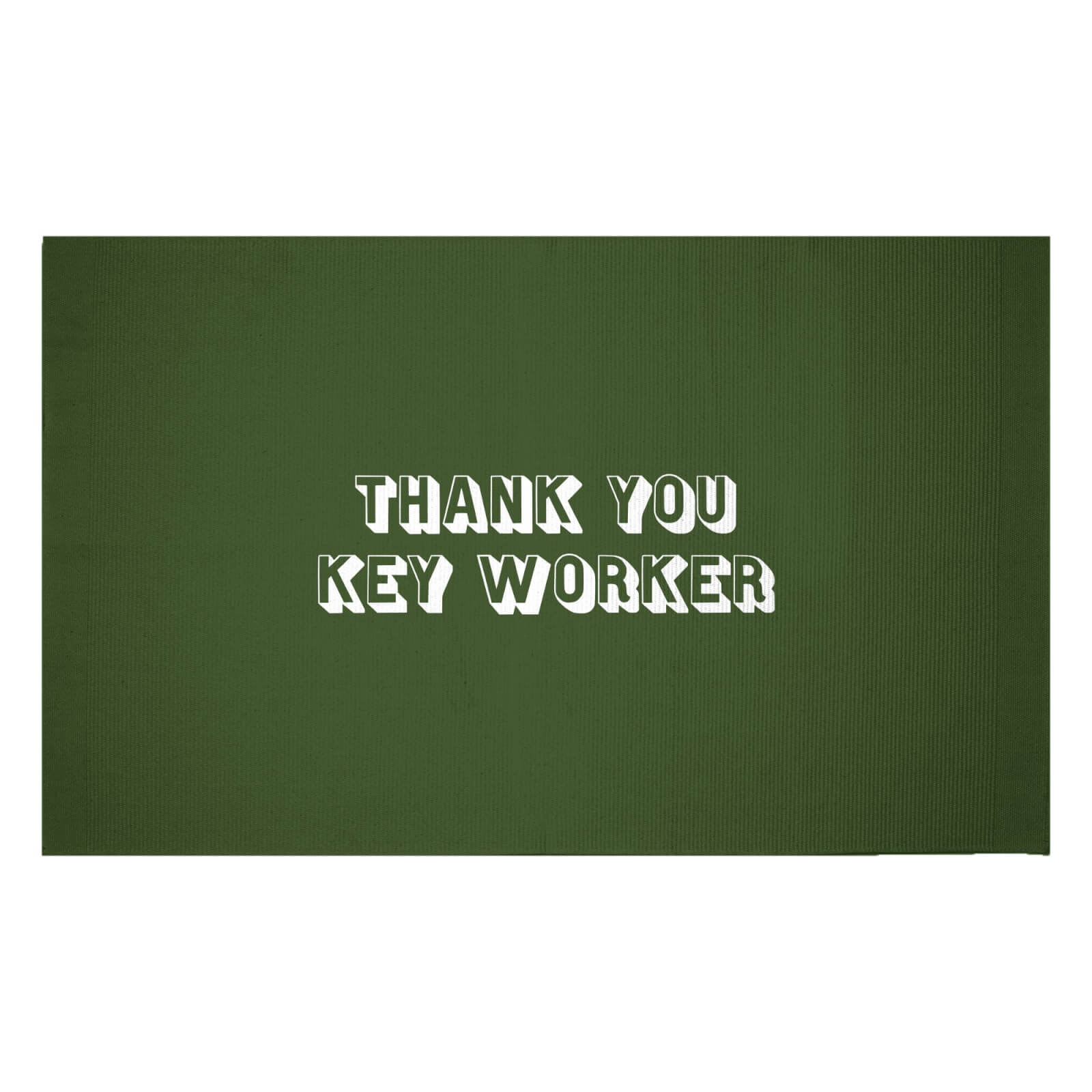 Thank You Key Worker Woven Rug - Small