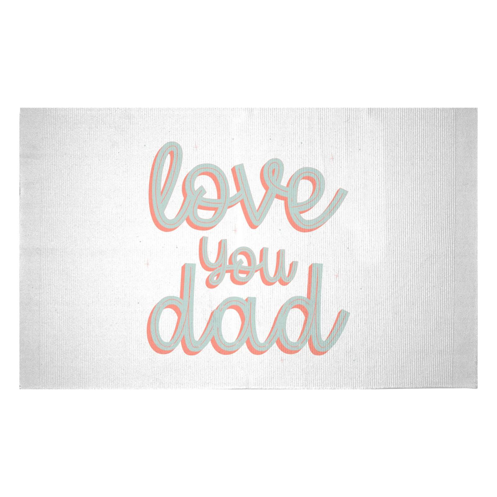 Love You Dad Woven Rug - Small