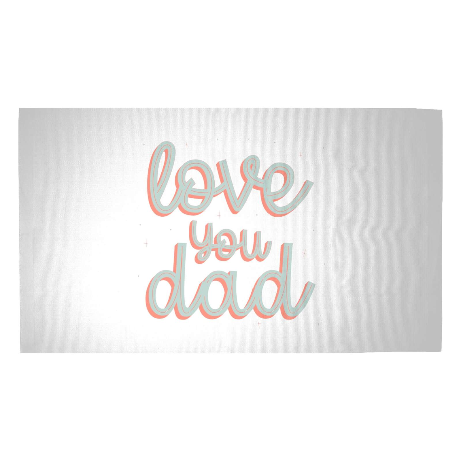 Love You Dad Woven Rug - Medium