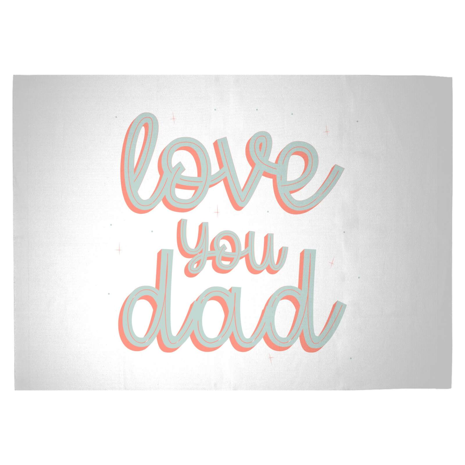 Love You Dad Woven Rug - Large