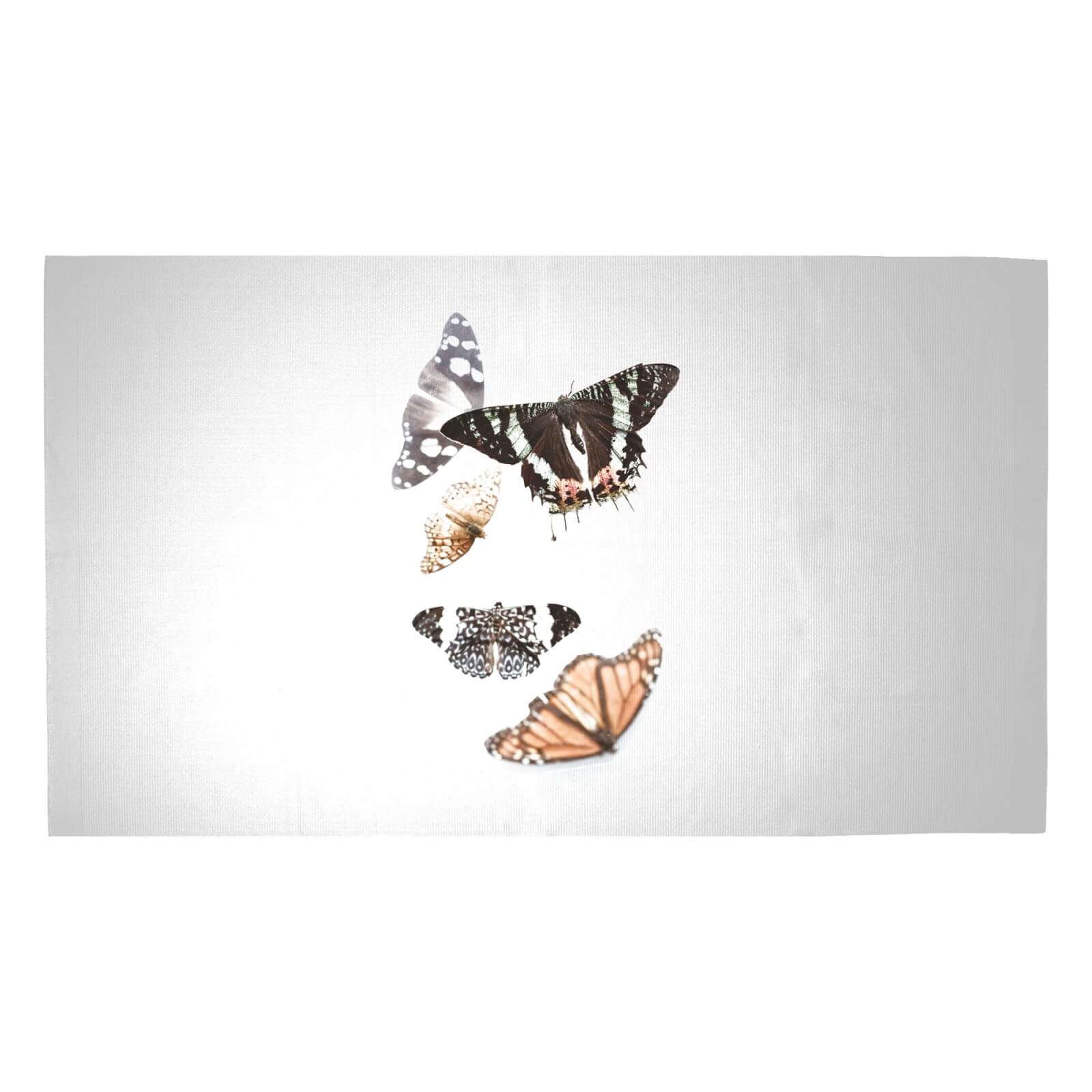 Isolated Butterflies Woven Rug - Medium