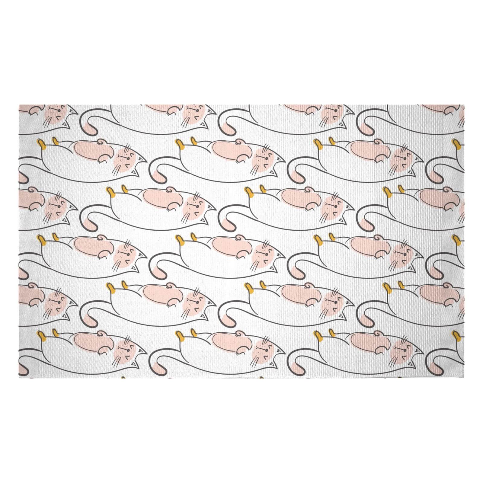 Lying Cat Woven Rug - Small