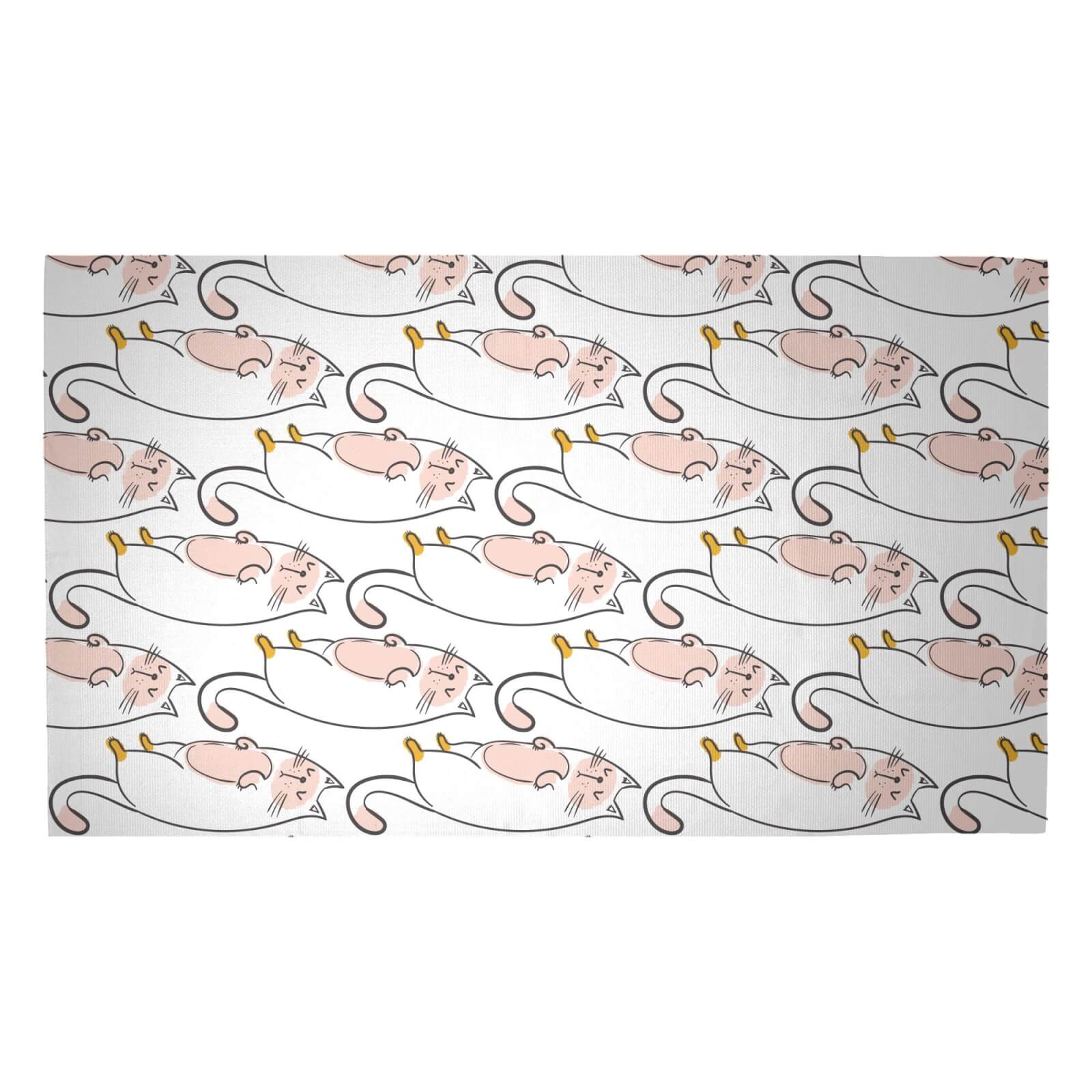 Lying Cat Woven Rug - Medium