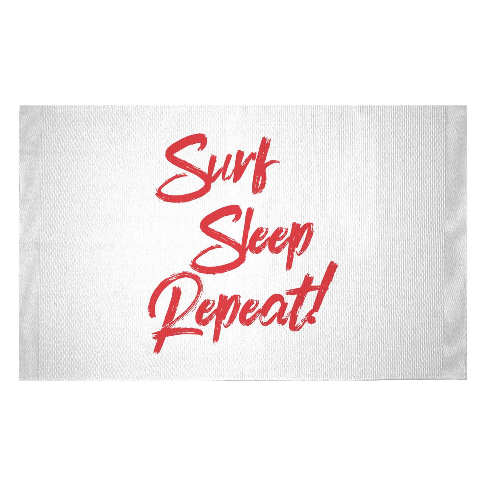 Surf Sleep Repeat Woven Rug - Small