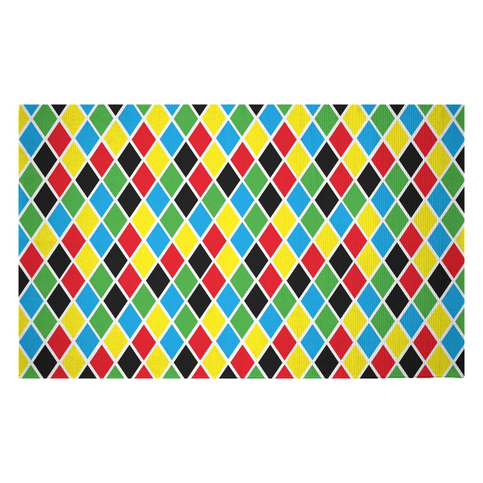 Clown Pattern Woven Rug - Small