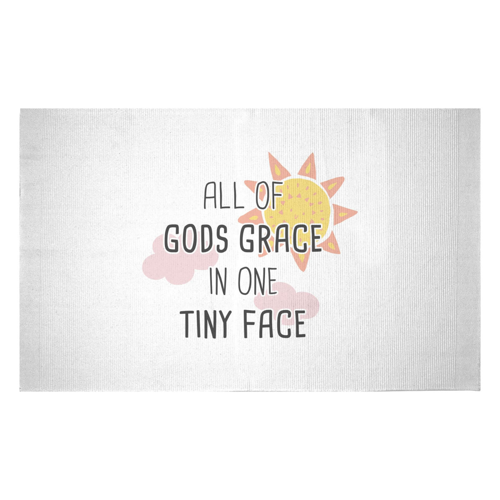 All Of Gods Grace In One Tiny Face Woven Rug - Small