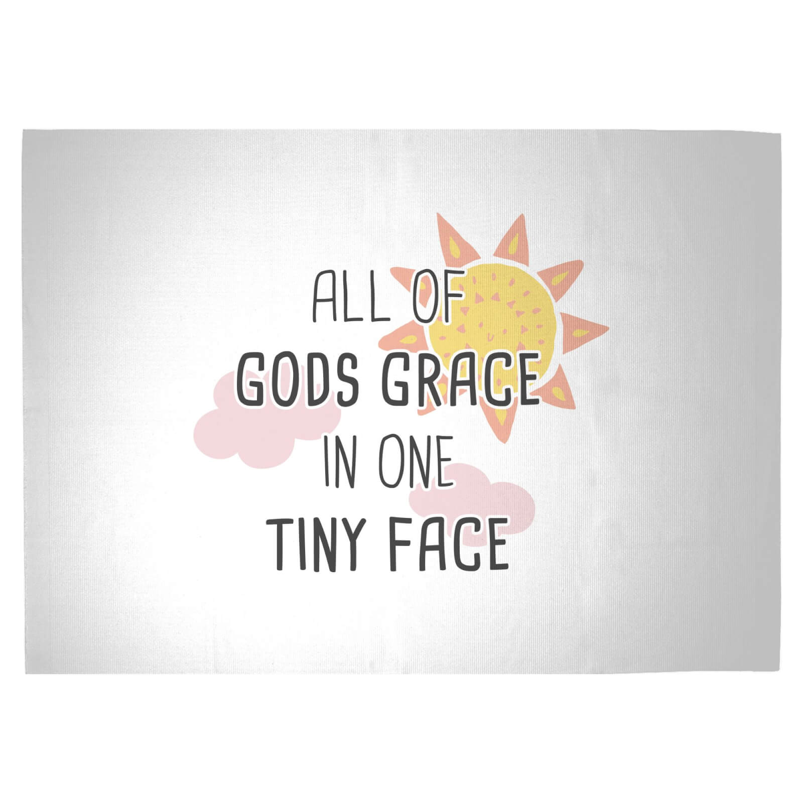 All Of Gods Grace In One Tiny Face Woven Rug - Large