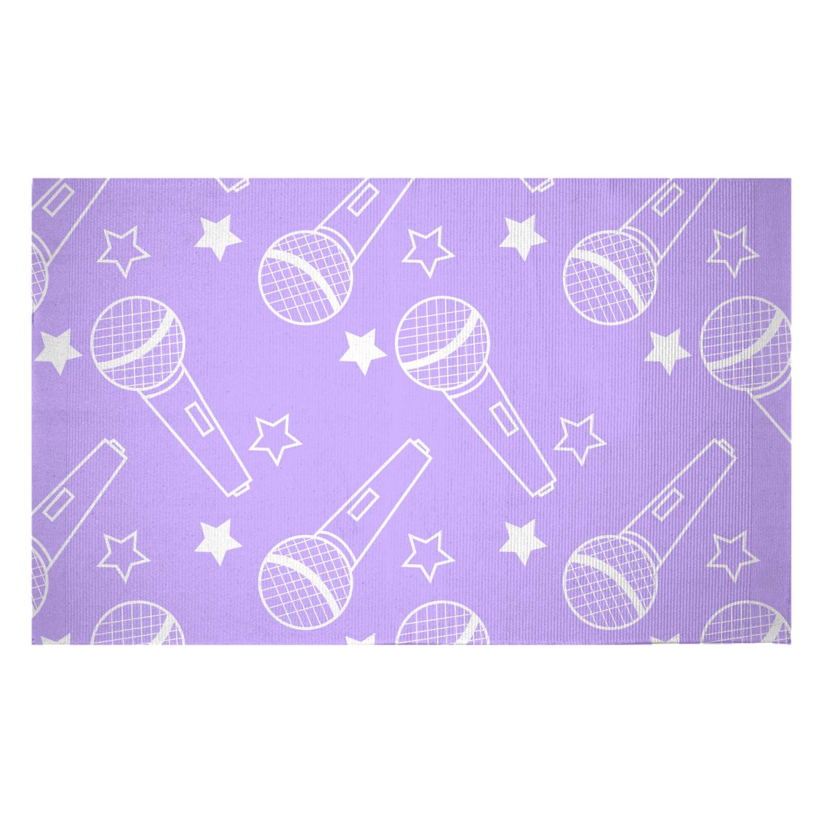 Microphones Woven Rug - Small