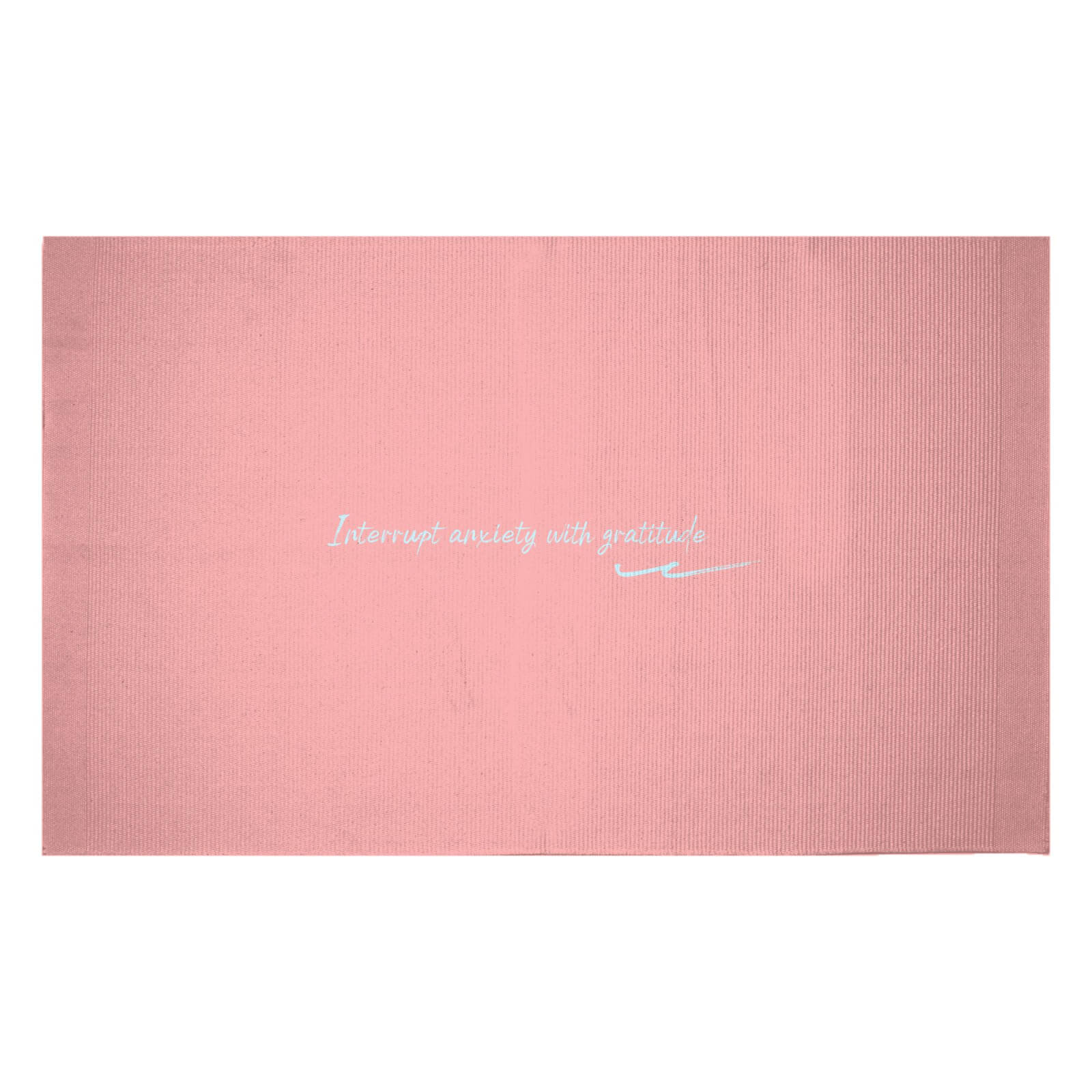Interrupt Anxiety With Gratitude Woven Rug - Small