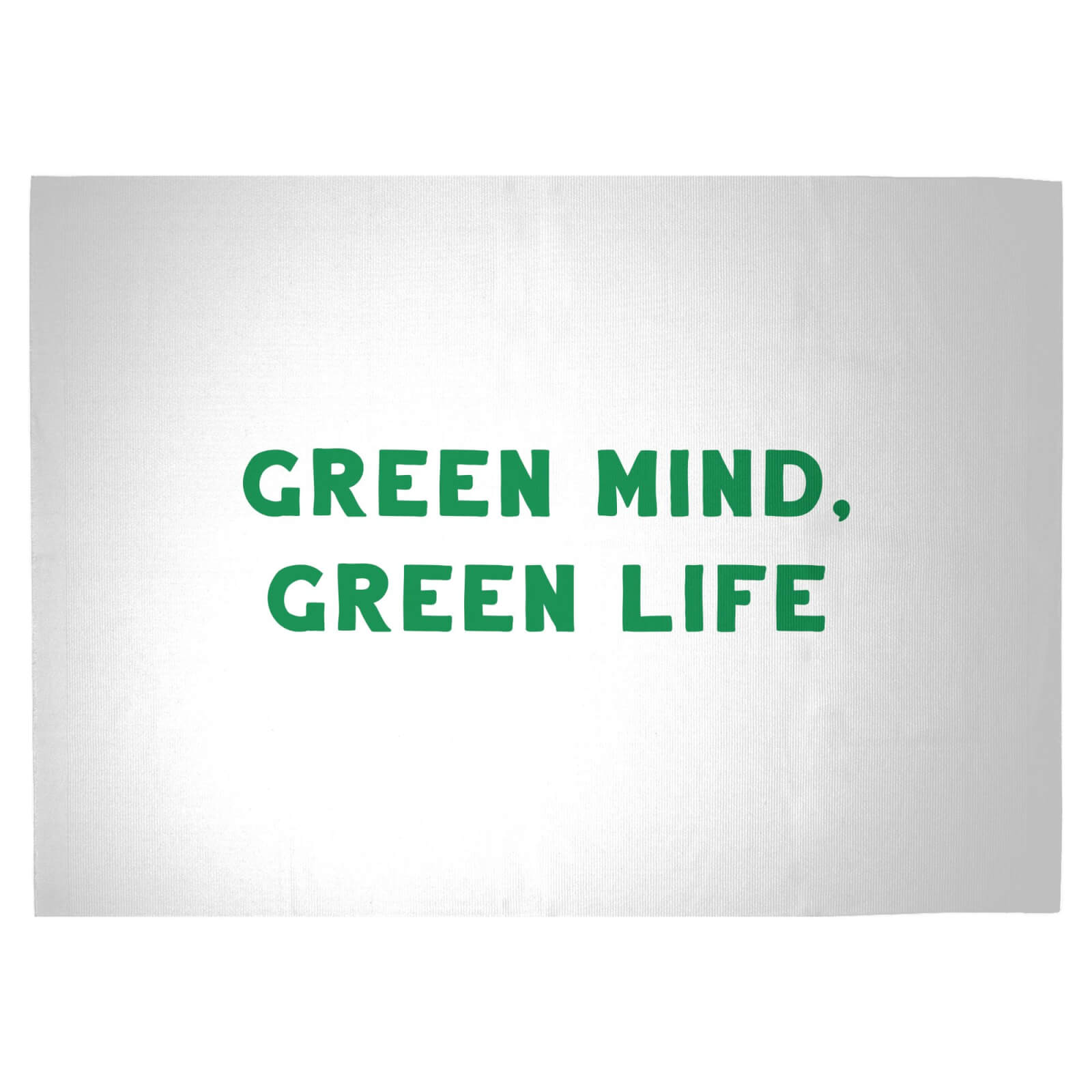 Green Mind, Green Life Woven Rug - Large