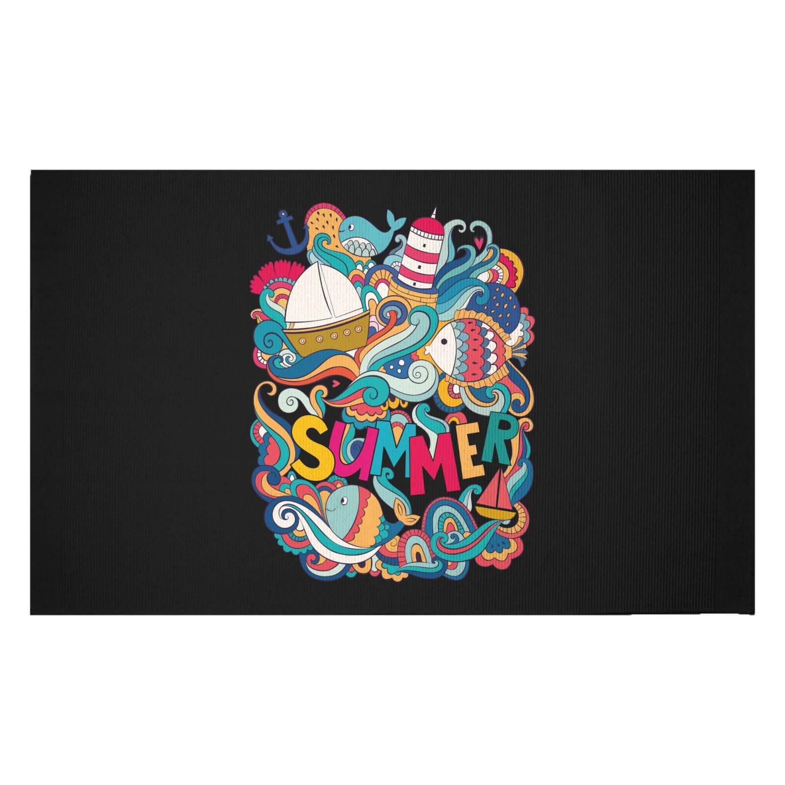 Summer Collage Woven Rug - Small