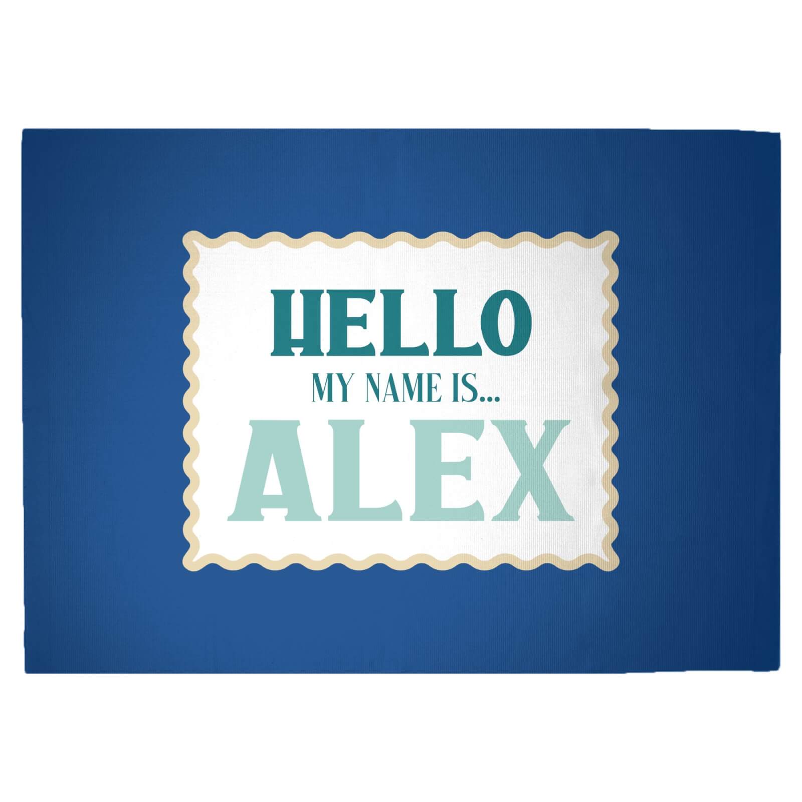 Hello, My Name Is Alex Woven Rug - Large