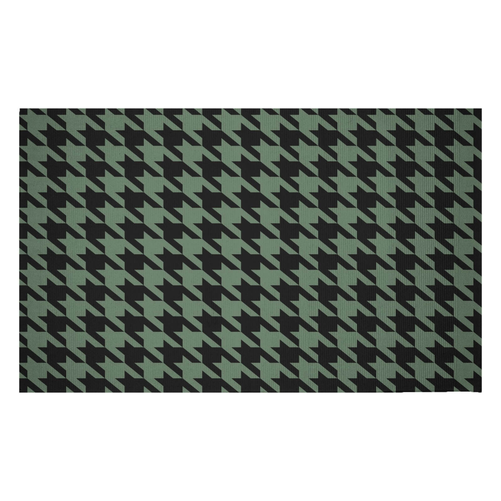 Khaki Dogtooth Woven Rug - Small
