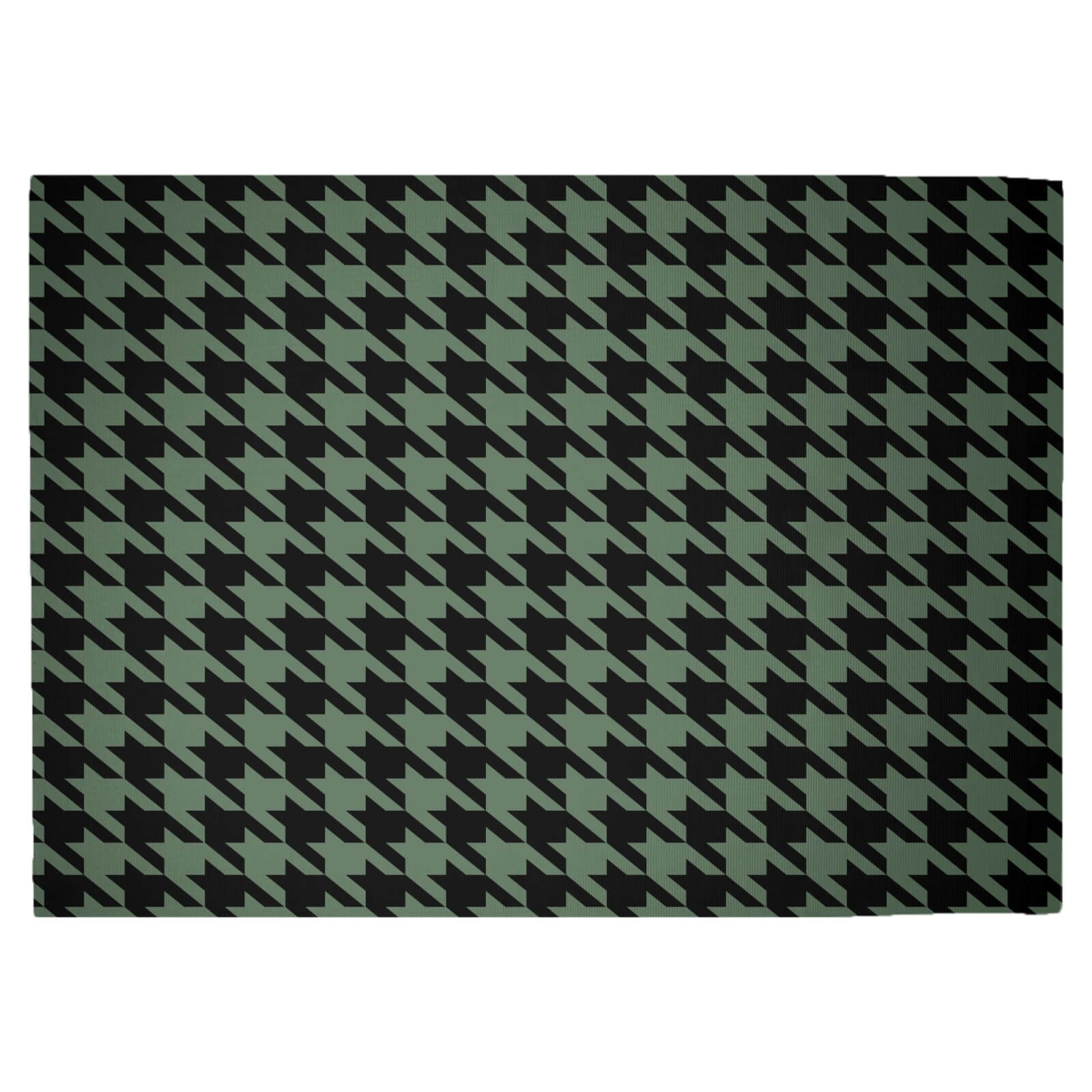 Khaki Dogtooth Woven Rug - Large