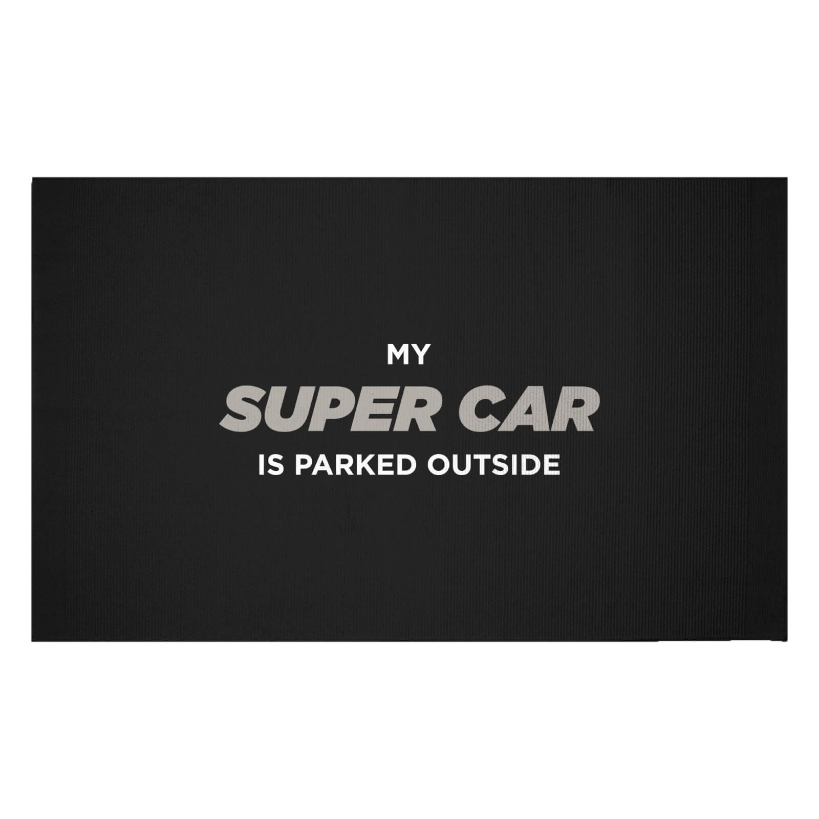 My Super Car Is Parked Outside Woven Rug - Small