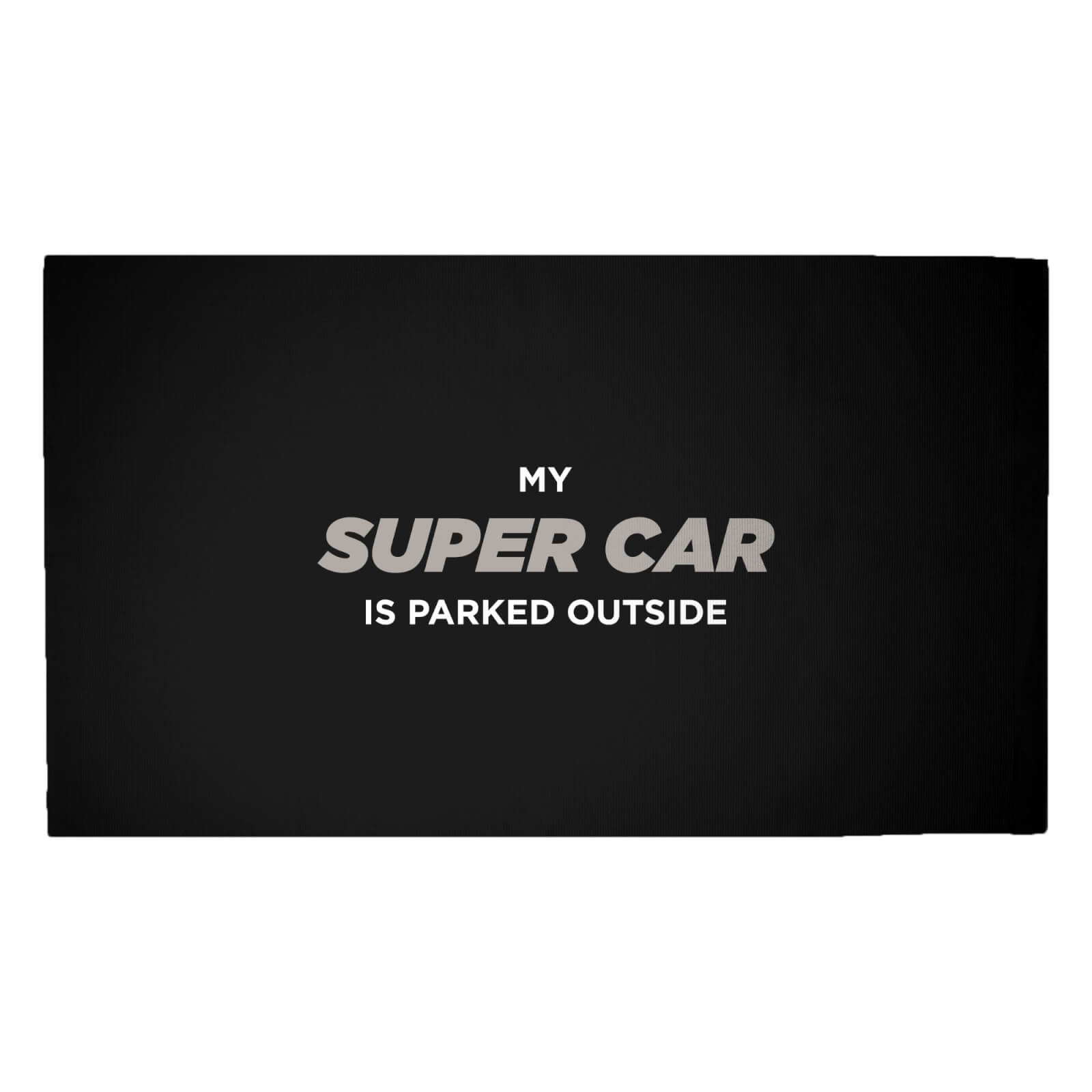 My Super Car Is Parked Outside Woven Rug - Medium