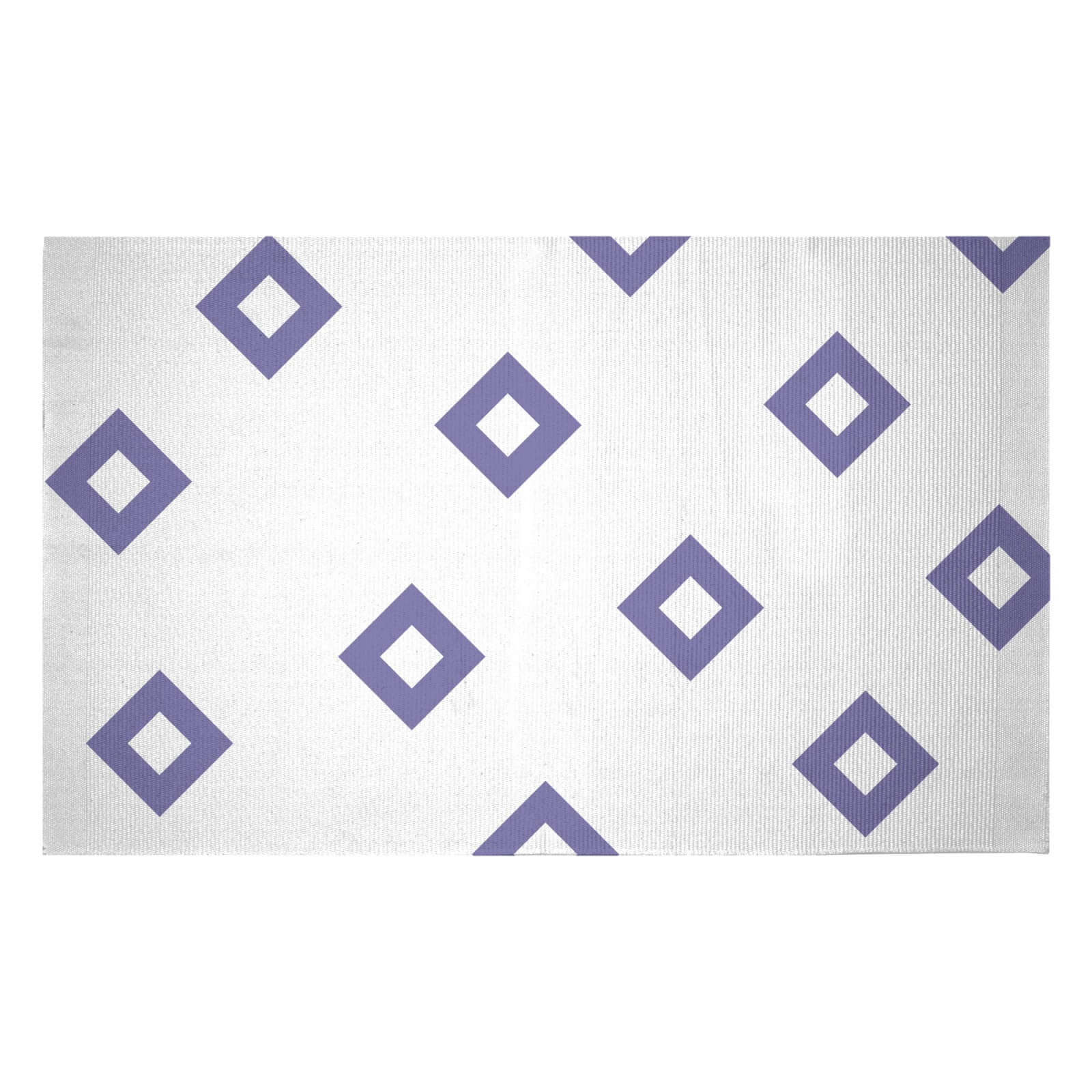 Outlined Diamonds Woven Rug - Small
