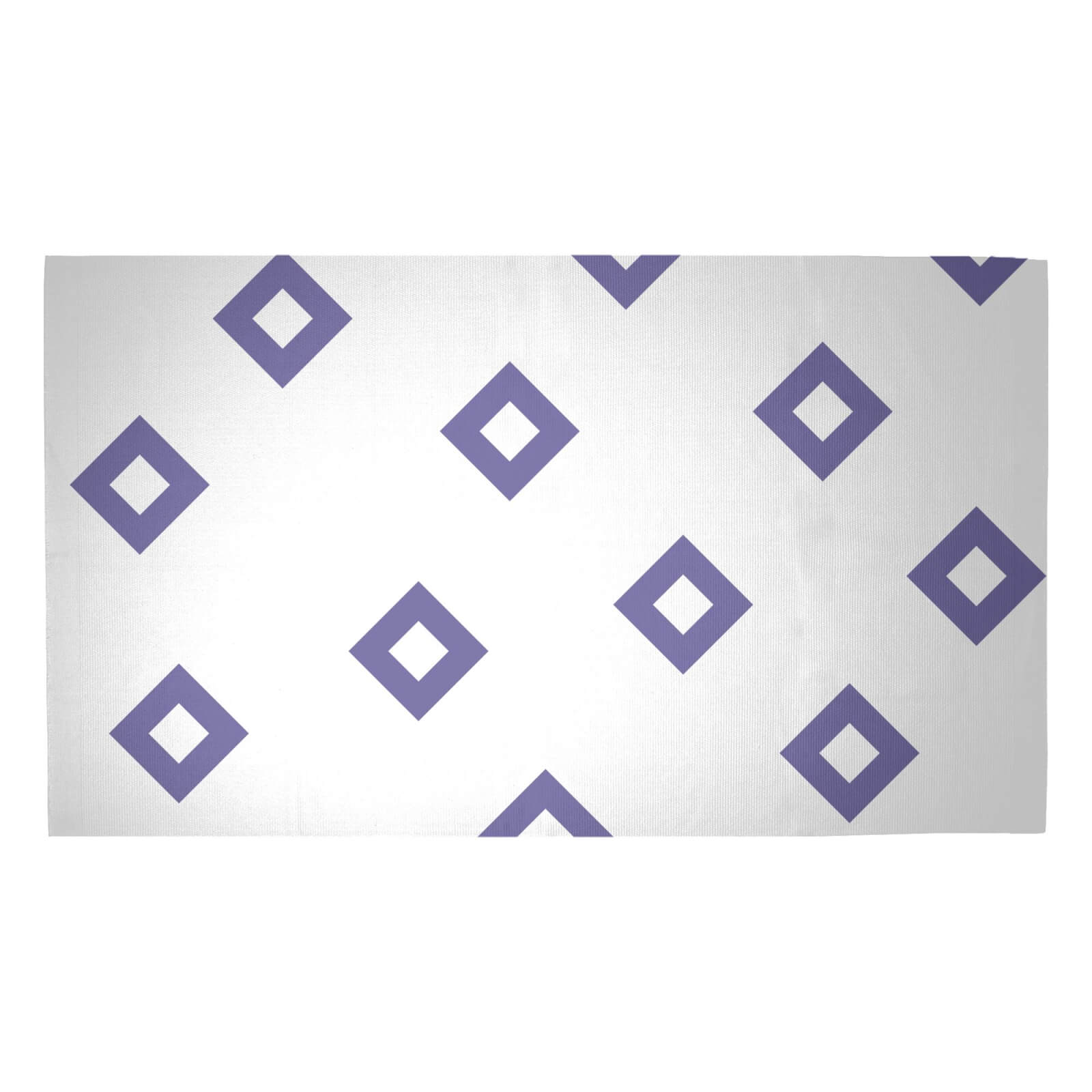 Outlined Diamonds Woven Rug - Medium