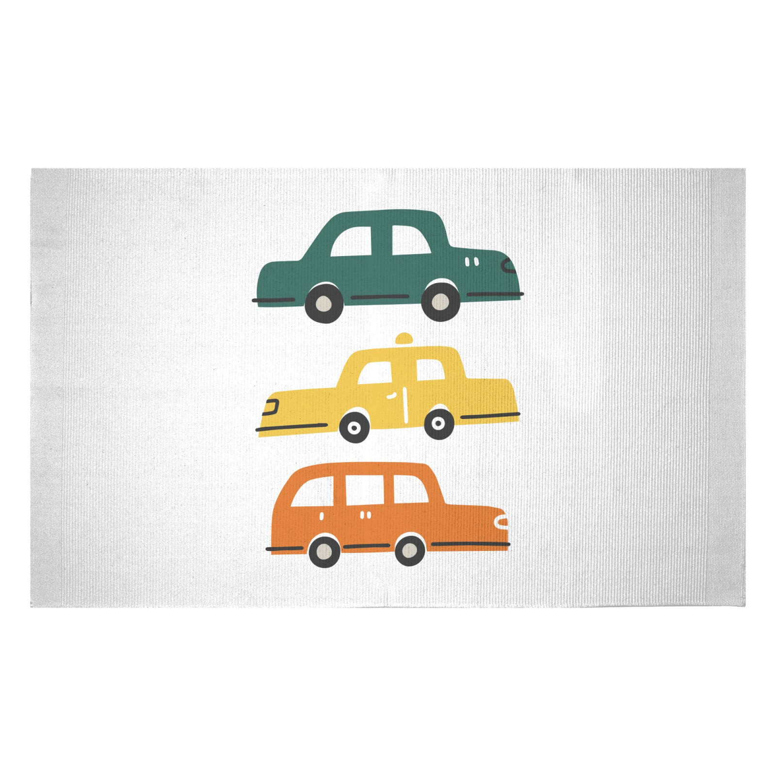 Three Cars Woven Rug - Small