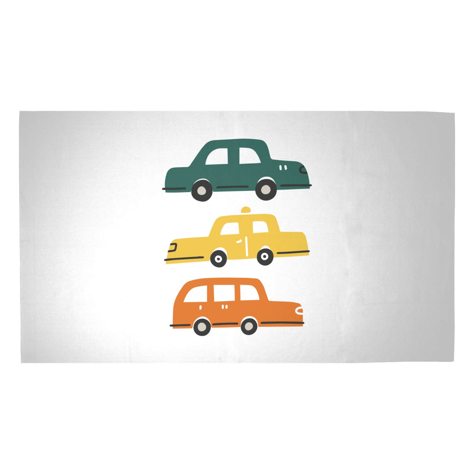 Three Cars Woven Rug - Medium