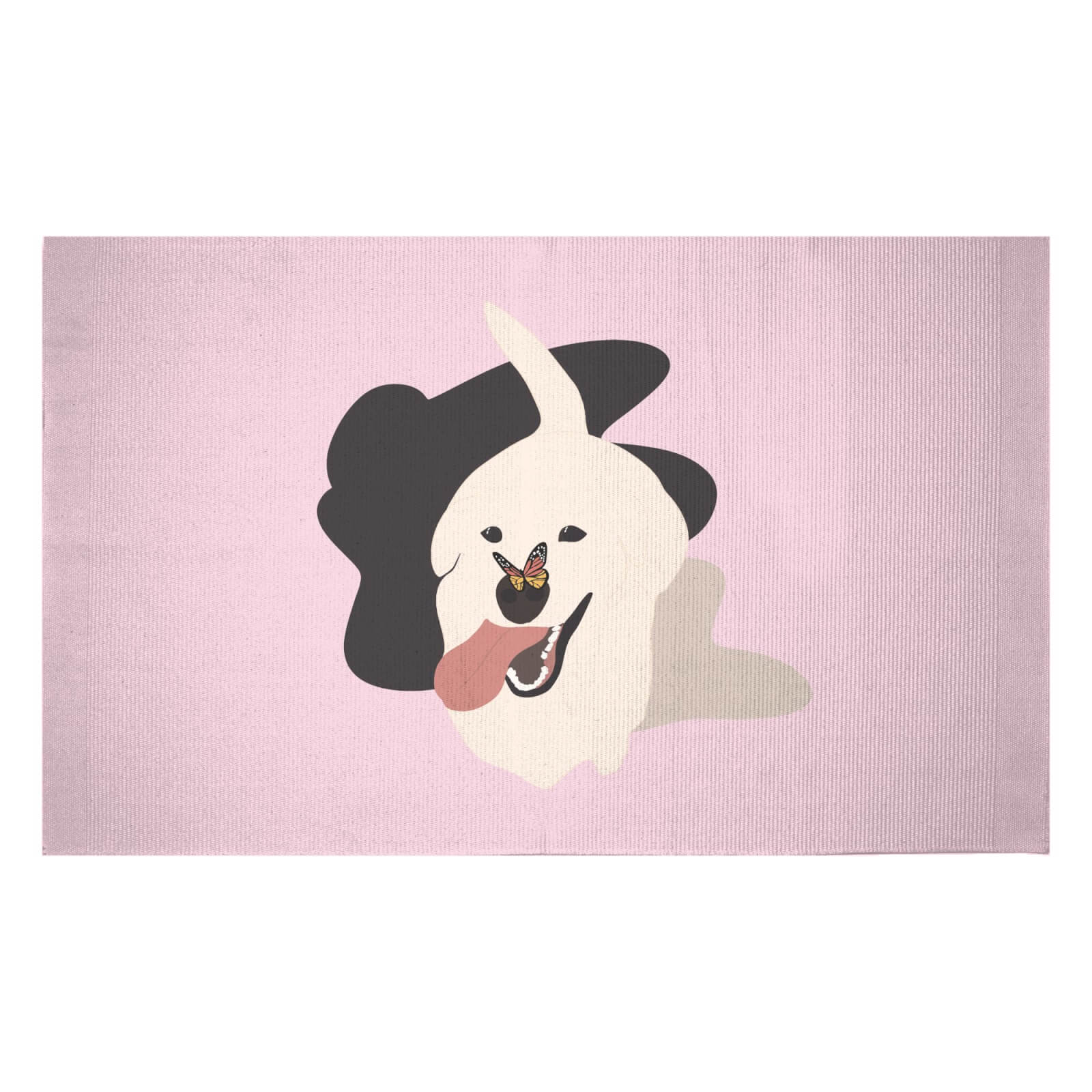 Dog With Butterfly Nose Woven Rug - Small