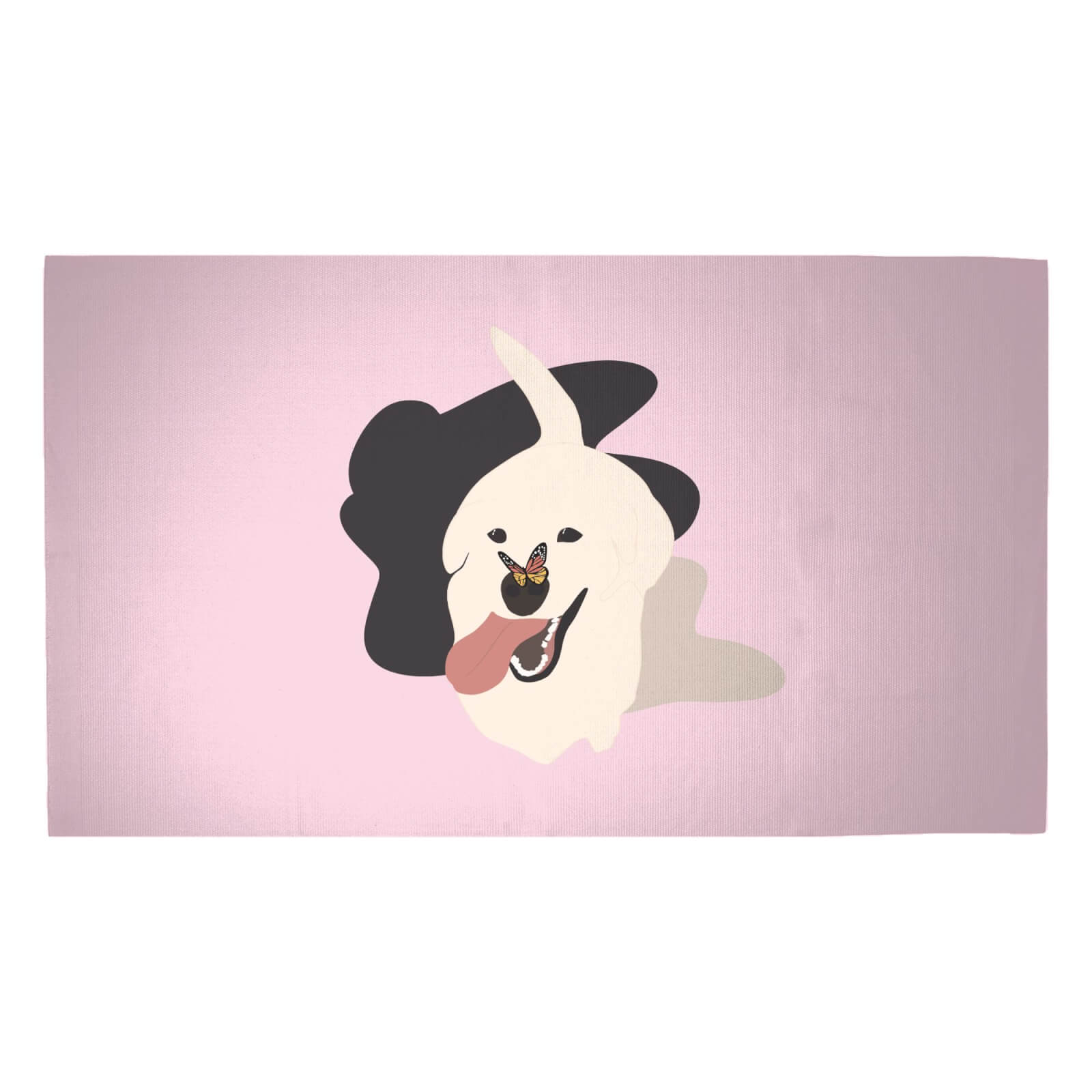 Dog With Butterfly Nose Woven Rug - Medium