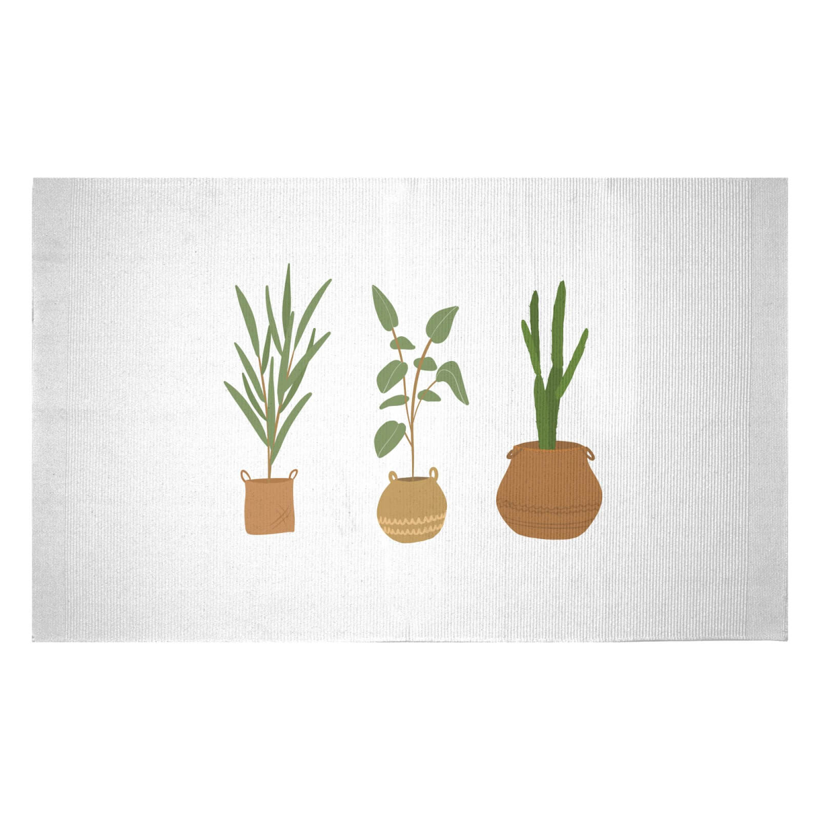 Plants Woven Rug - Small